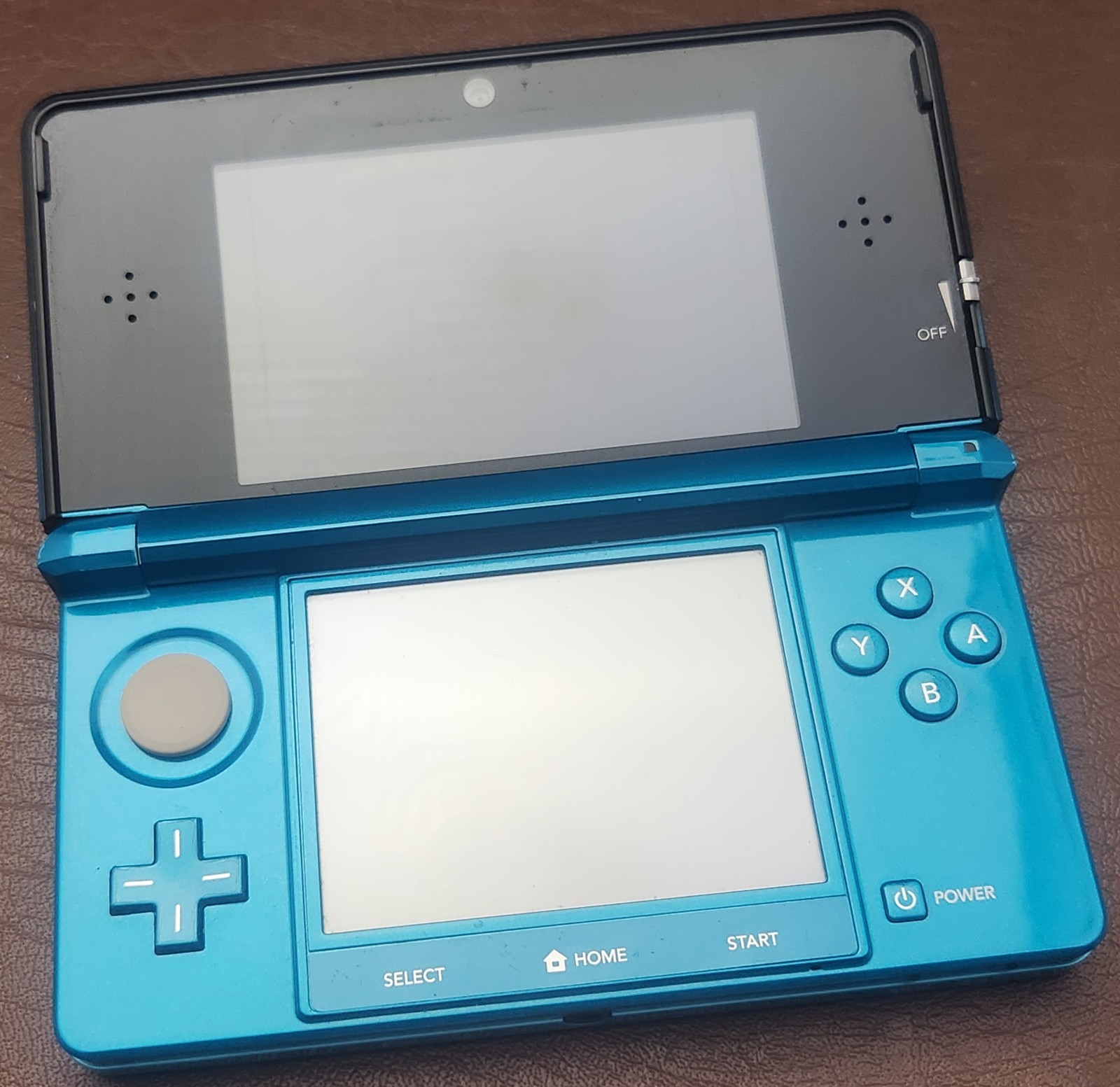 Nintendo 3DS Handheld System (CIB) – Aqua Blue NO Stylus, With Mario Party Game