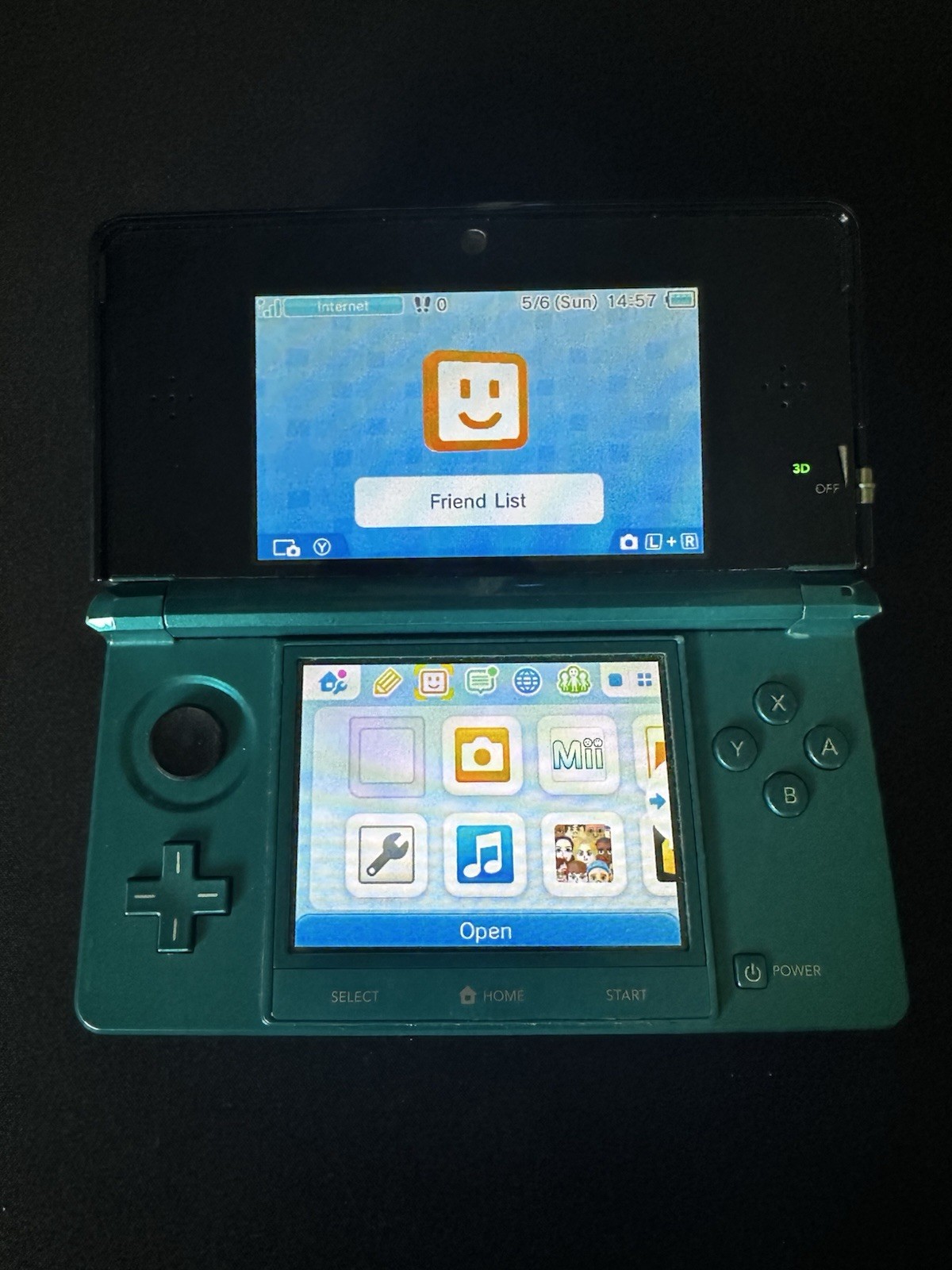 Nintendo 3DS Aqua Blue Handheld System CTR-001 w/ Case – READ Description