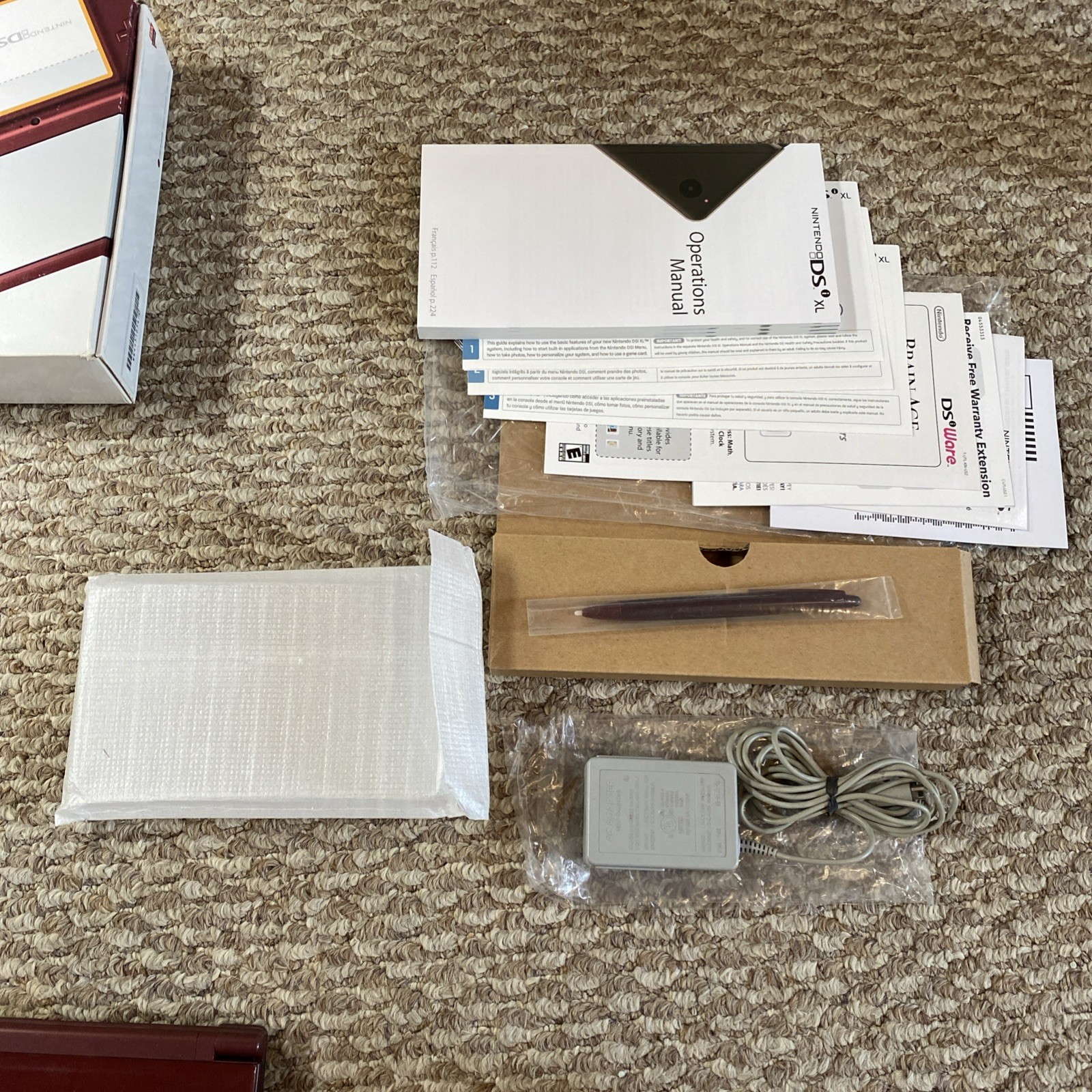 Nintendo DSi XL Burgundy Complete In Box CIB, ! Stylus, Manual!