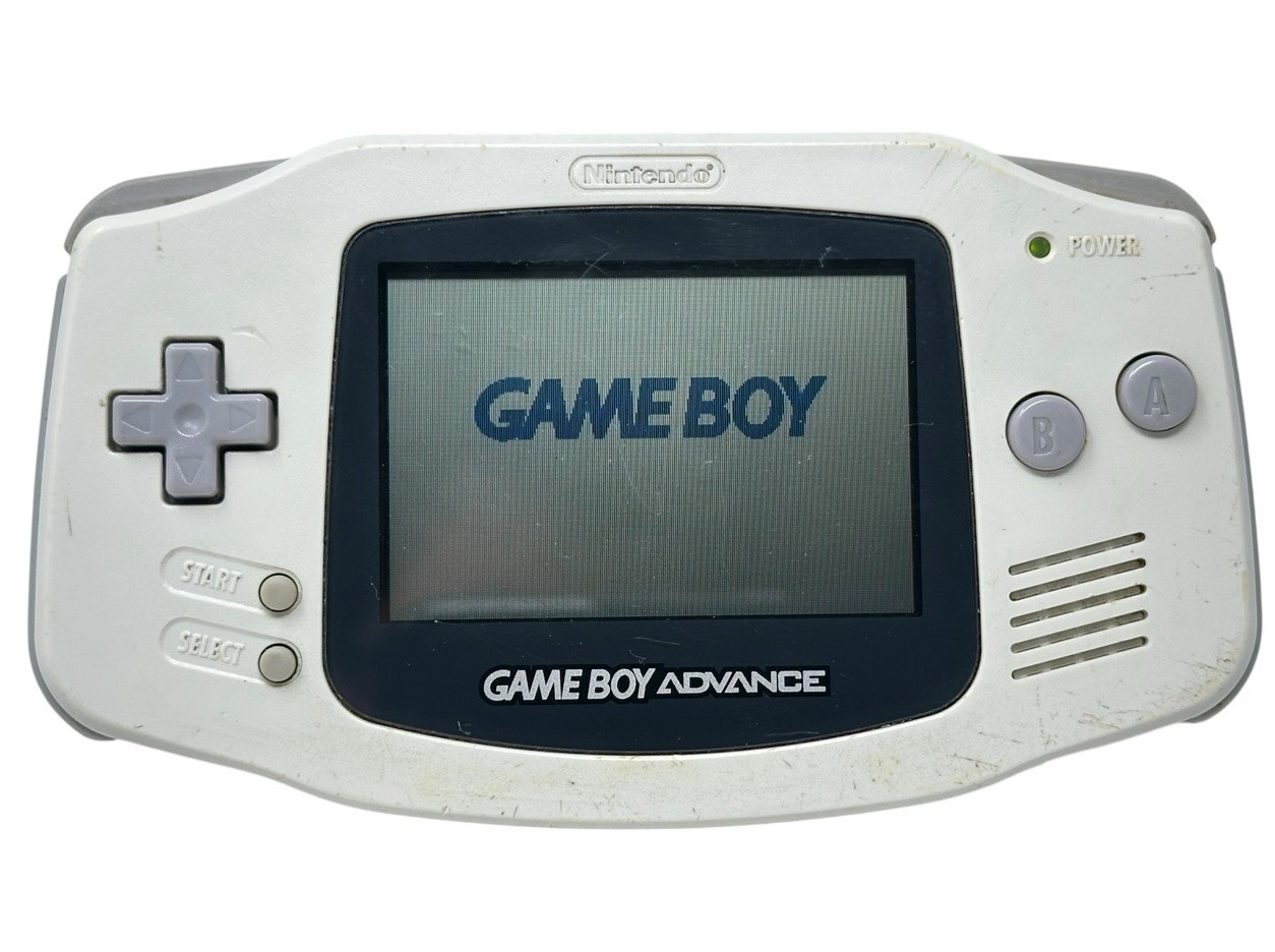 Nintendo Game Boy Advance Gaming Console – White GBA Model AGB-001 No Batt Door