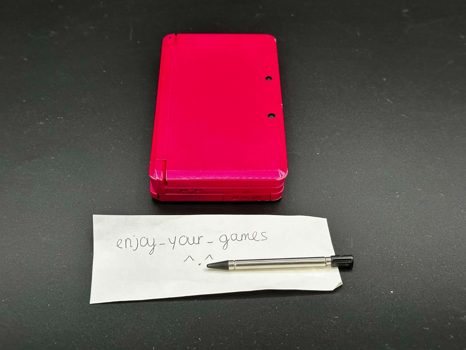 Nintendo 3DS Gloss Pink | English | Charger | Stylus | USA Seller-SHIP IN 1-DAY