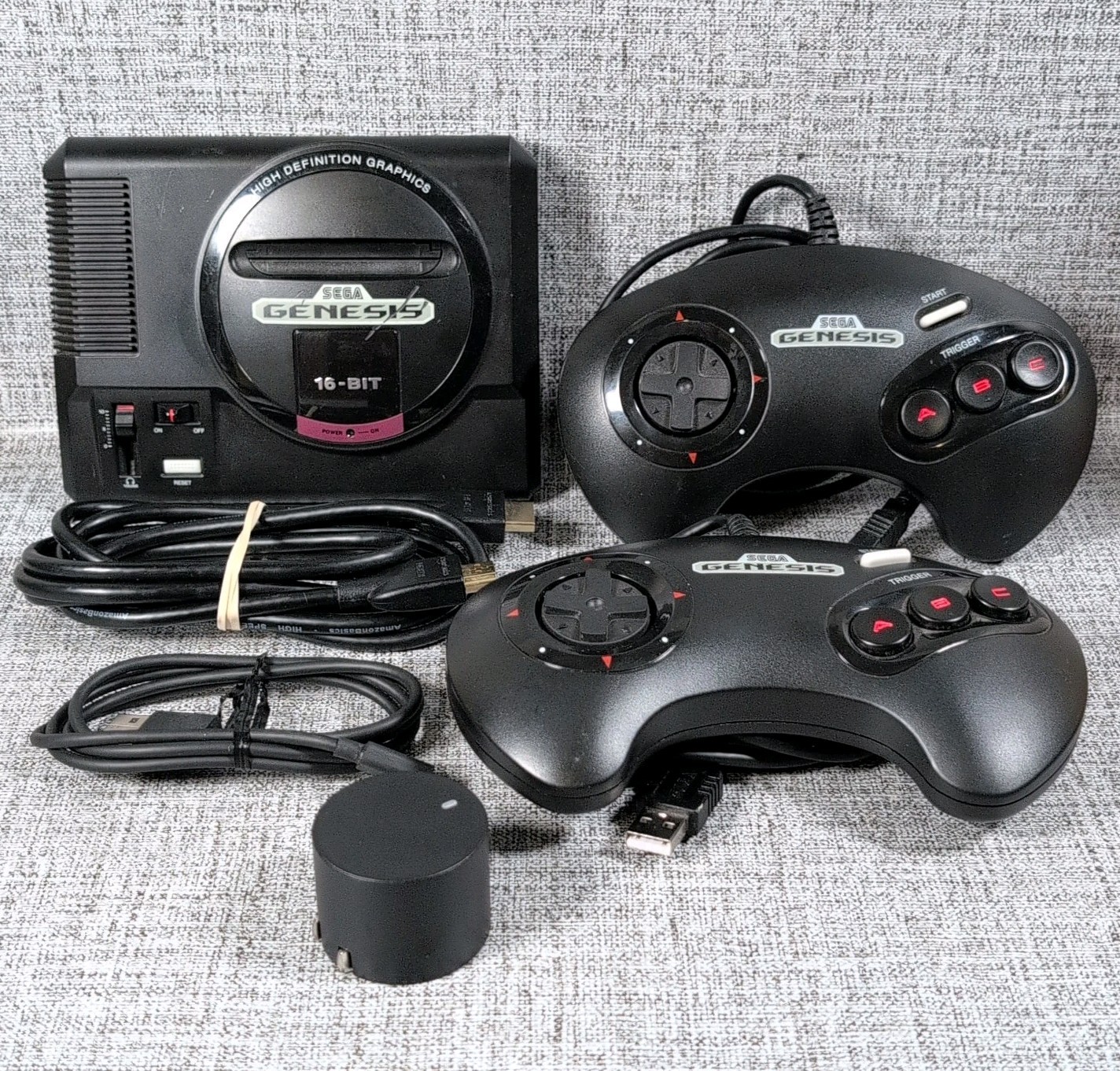 Sega Genesis Mini Authentic Console w/ Controllers & Cables Tested Working