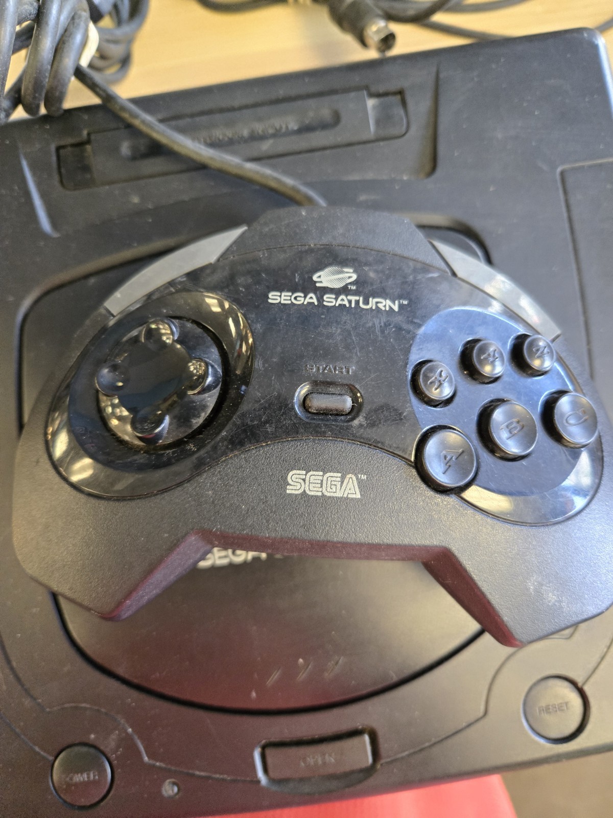 SEGA Saturn Black Gaming System (MK-80000A) W/ RF Switch And Controller Console