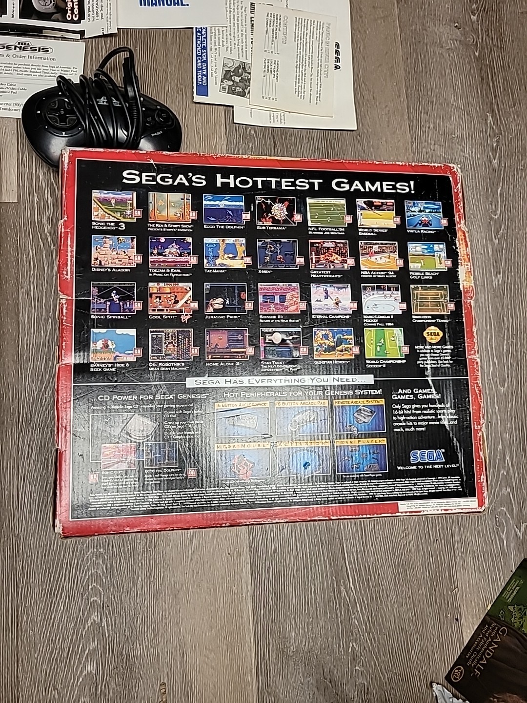 Sega Genesis II Console Boxed Three Controllers Tested Original Box See Pic