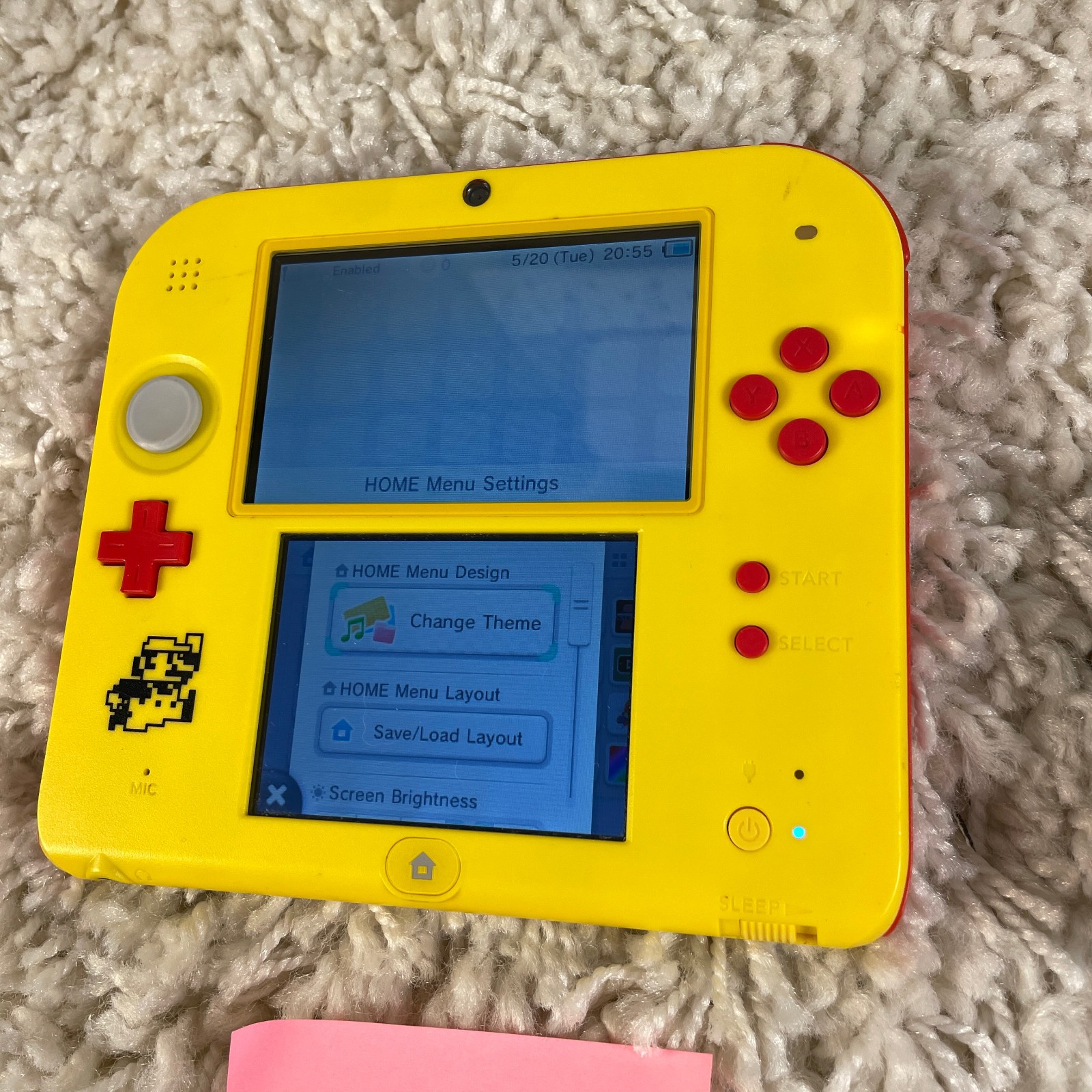 Nintendo 2DS Super Mario Maker Edition Handheld Console System FTR-001 Tested