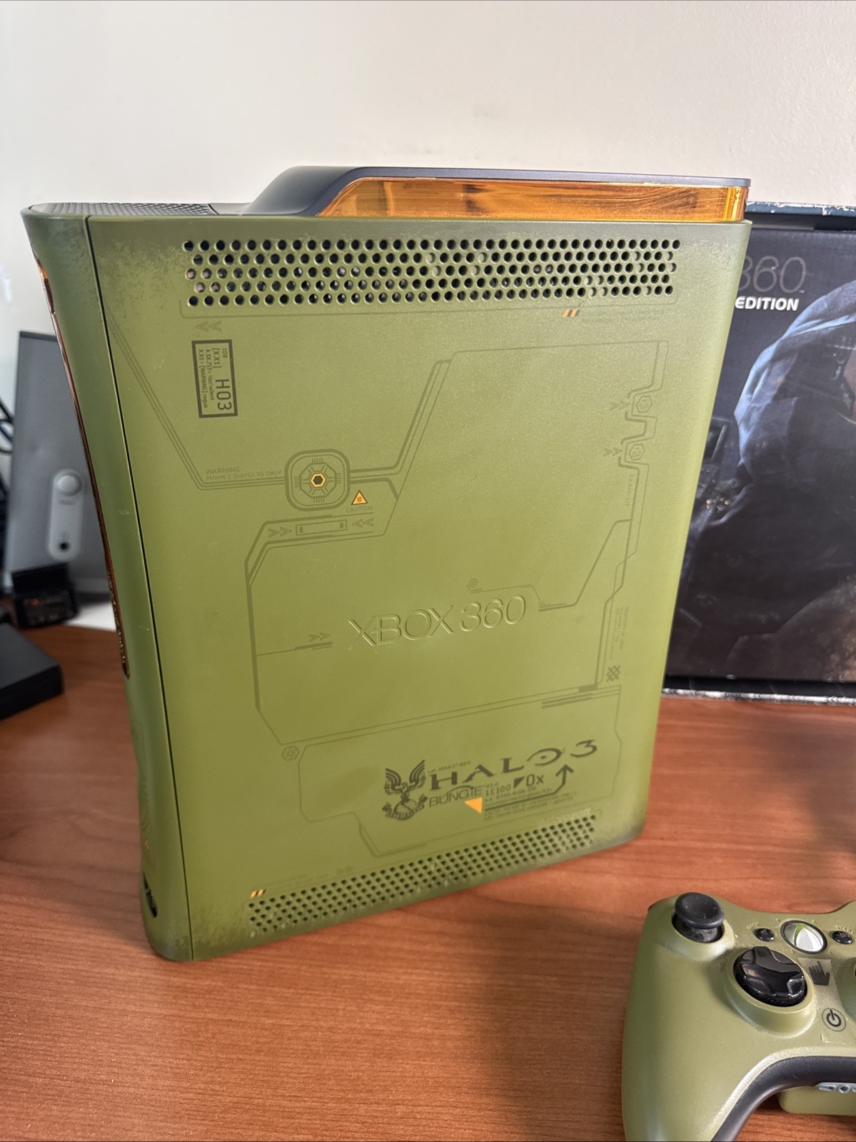 Microsoft Xbox 360 Halo 3 Edition Console Green W Controller Complete In Box