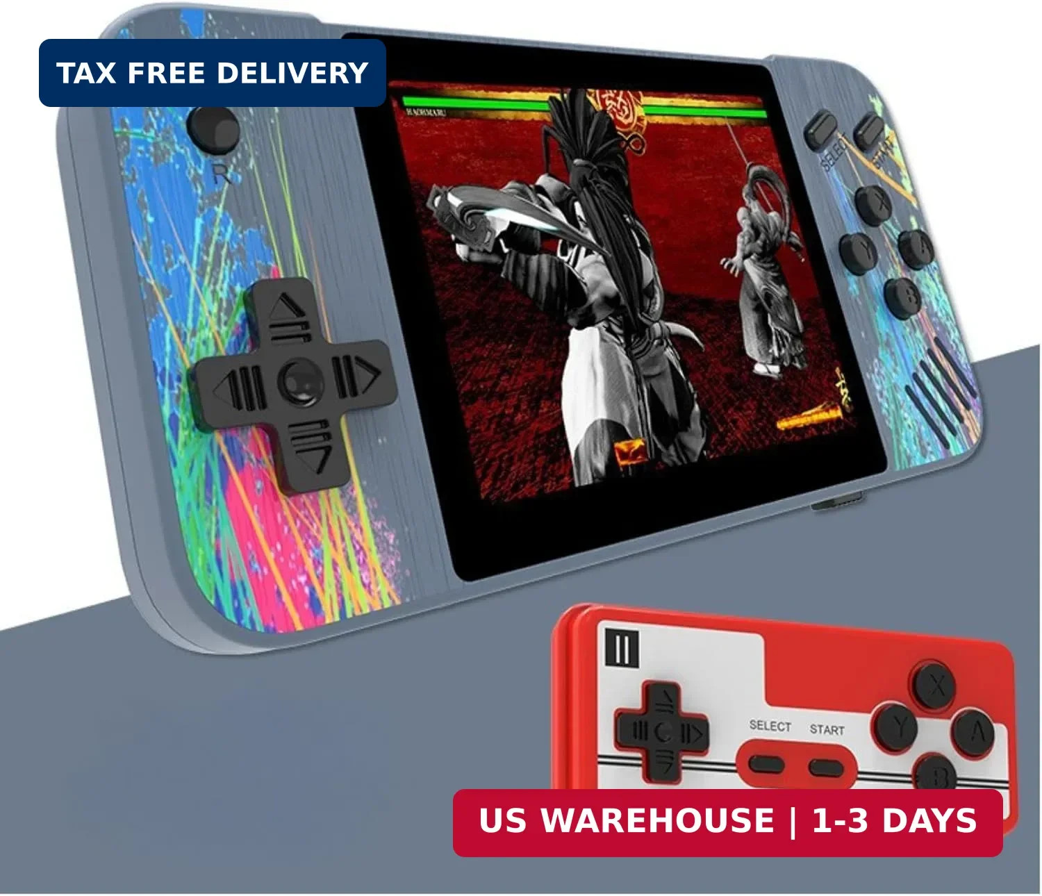 Retro Handheld Game Console, 3.5-inch HD Screen, 800 Classic Games, Single Playe