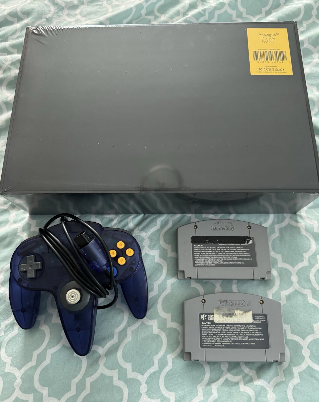 NEW Analogue 3D Console WHITE Nintendo 64 + N64 Controller/Game Bundle!
