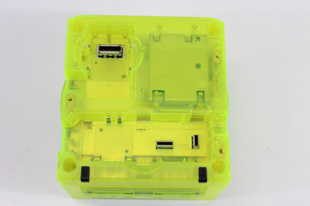Nintendo Gamecube Console Clear Transparent Yellow & AC NTSC-U/C DOL-001 GC RGB