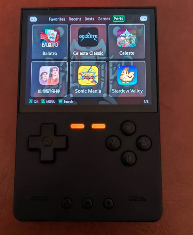 TrimUI Brick Black Retro Handheld Game Console with 64GB