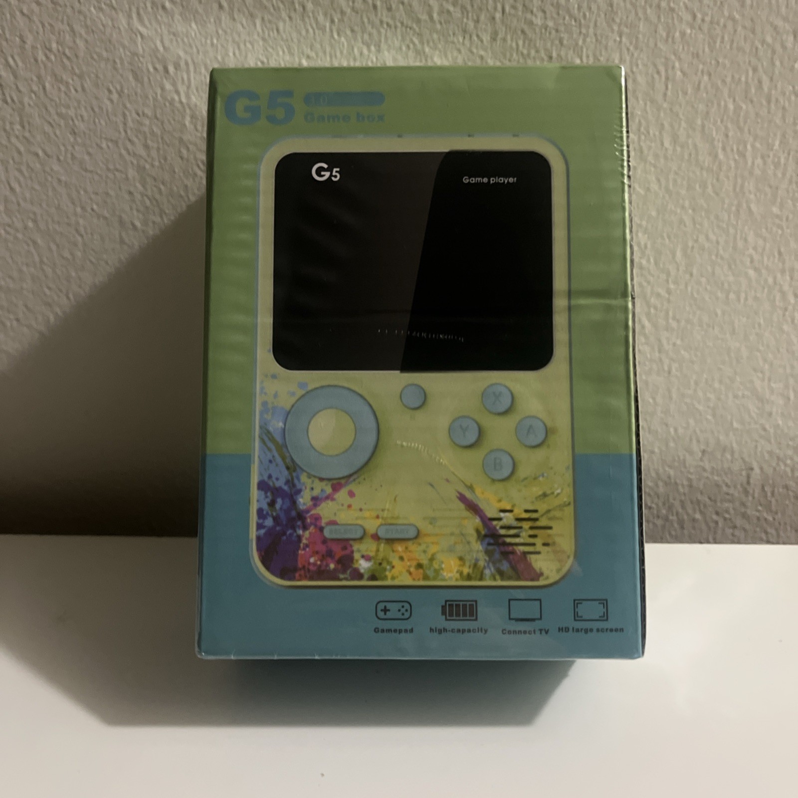 G5 Handheld Game Box Game Player 3″ Screen Blue TV Connect Capable New Sealed