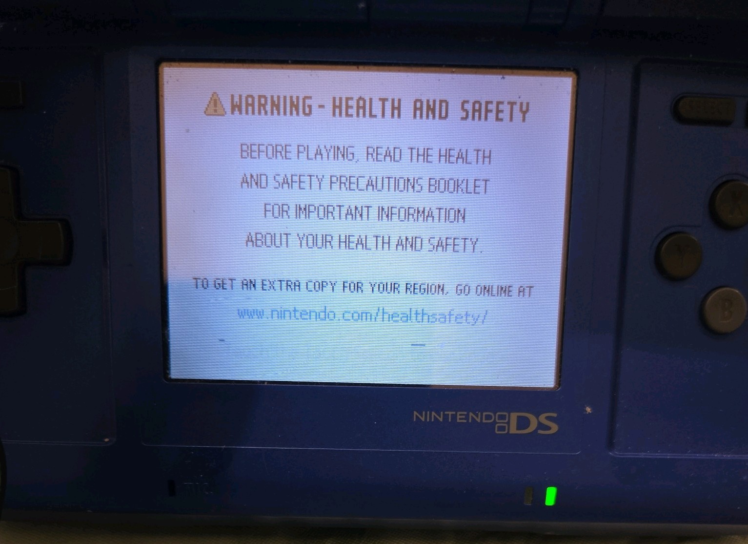 Original Nintendo DS Launch Edition Blue Handheld System TESTED