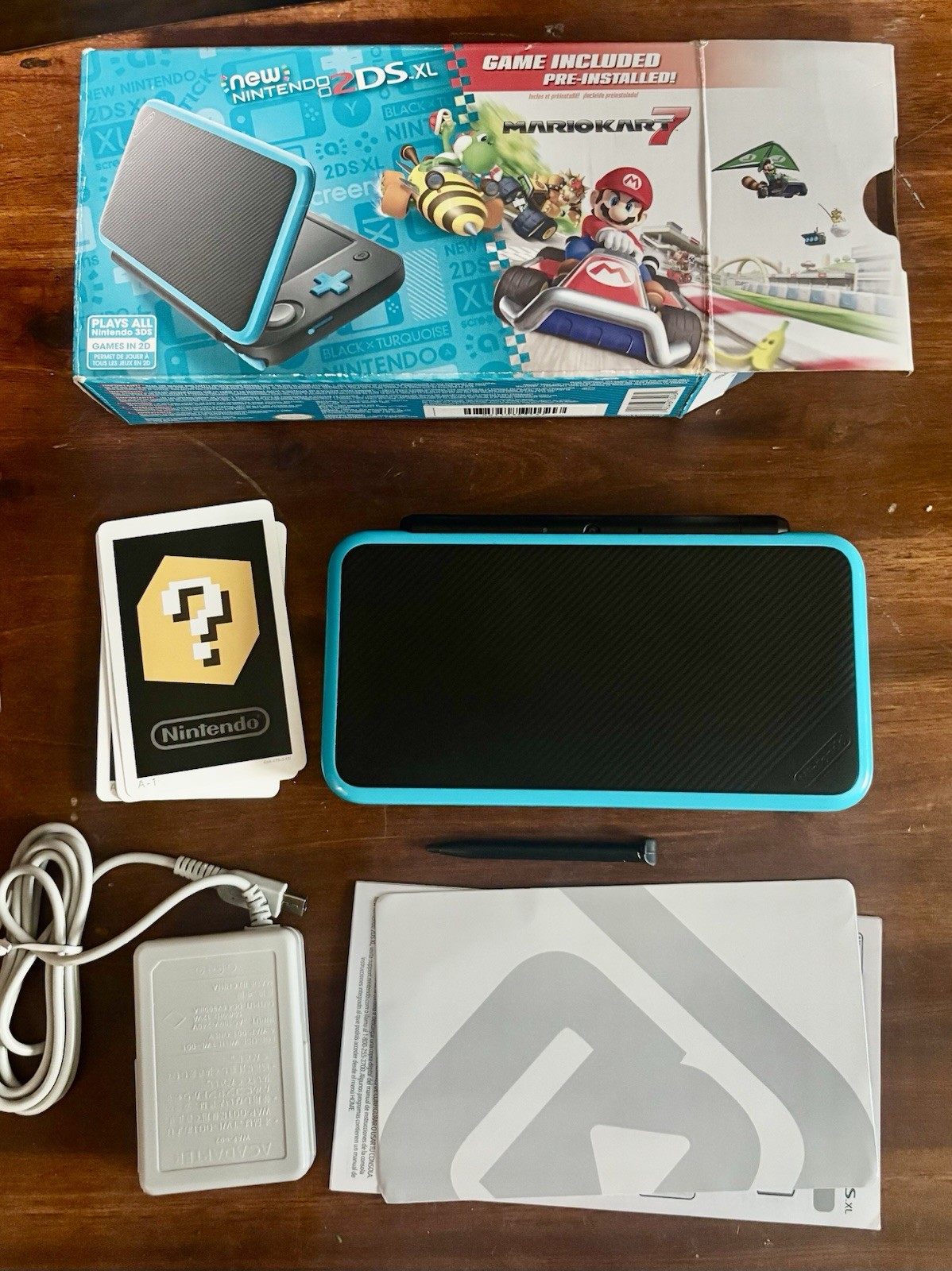 Nintendo New 2DS XL Mario Kart 7 Console CIB Tested Working