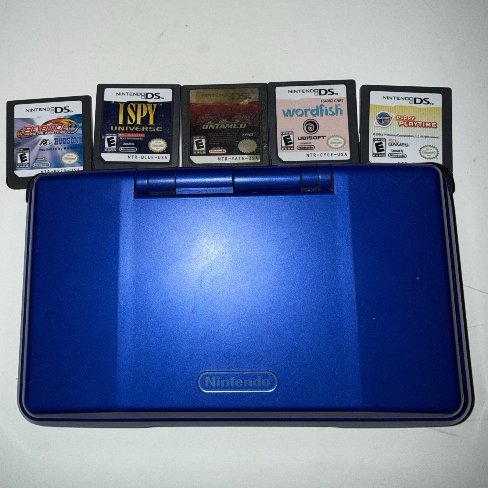 Nintendo DS Model NTR-001 Original Cobalt Blue – Tested And Working W/ 5 Games