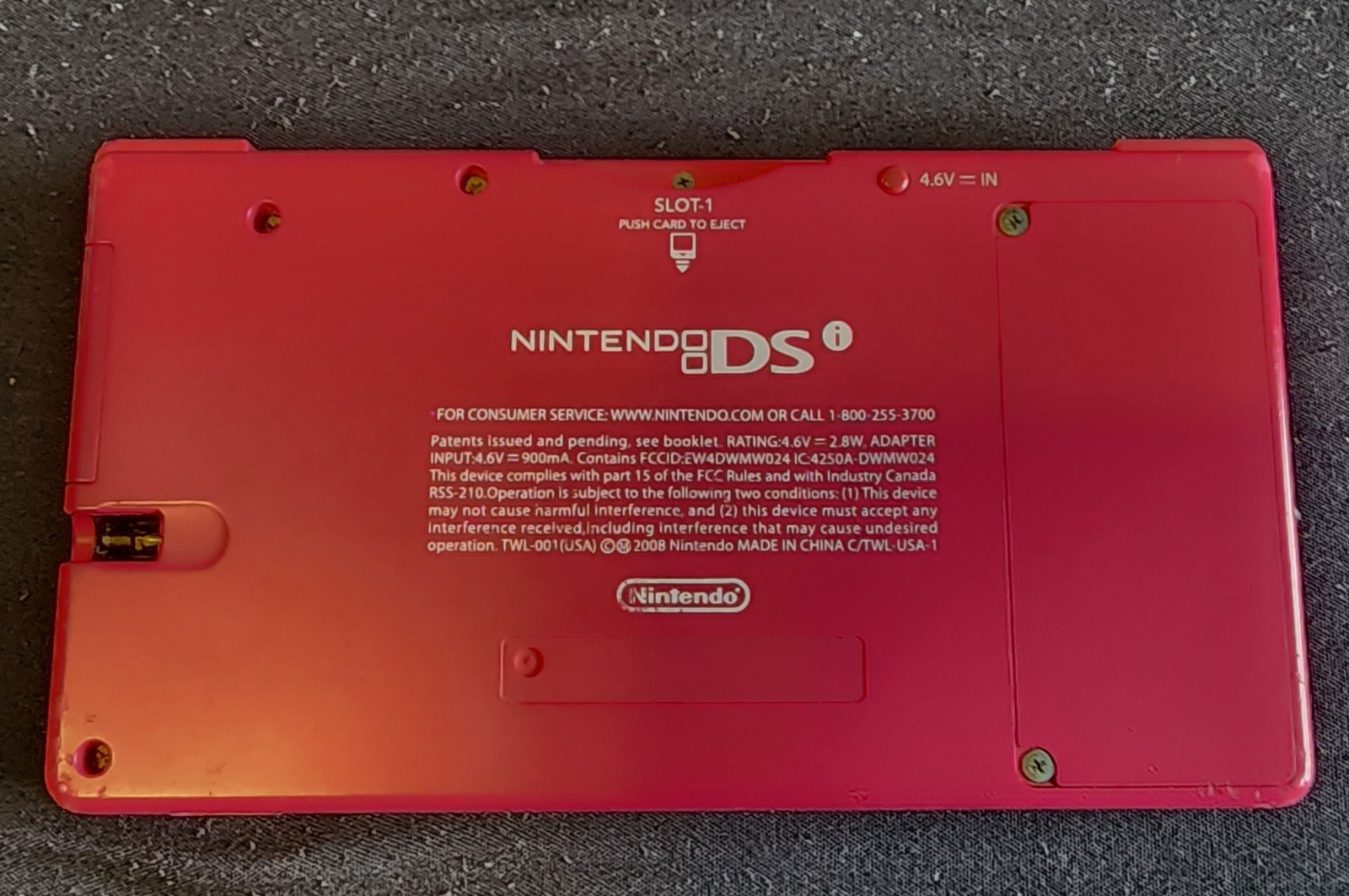 Pink Nintendo DSi System W/ 4 Games, 4GB SD, Stylus. DMG Tested! No Charger.