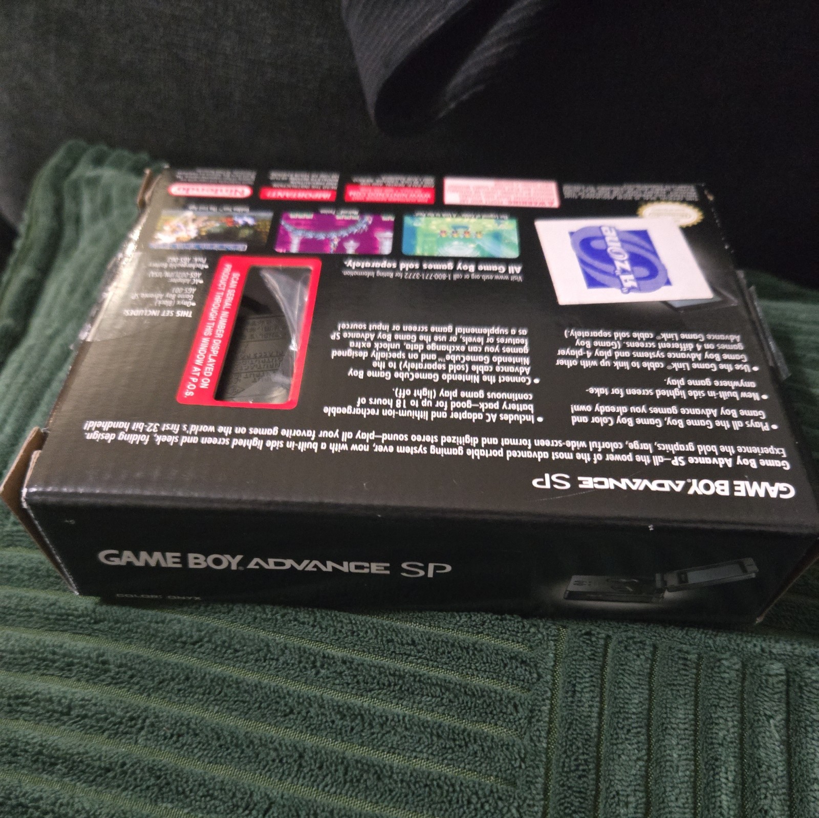 Nintendo Game Boy Advance SP Handheld Console- Onyx Black