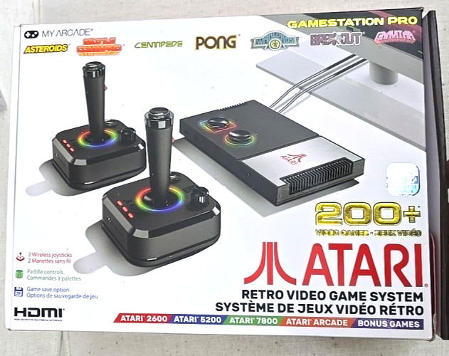 Atari GameStation Pro Video Game Console 200+ Games Wireless Joysticks My Arcade