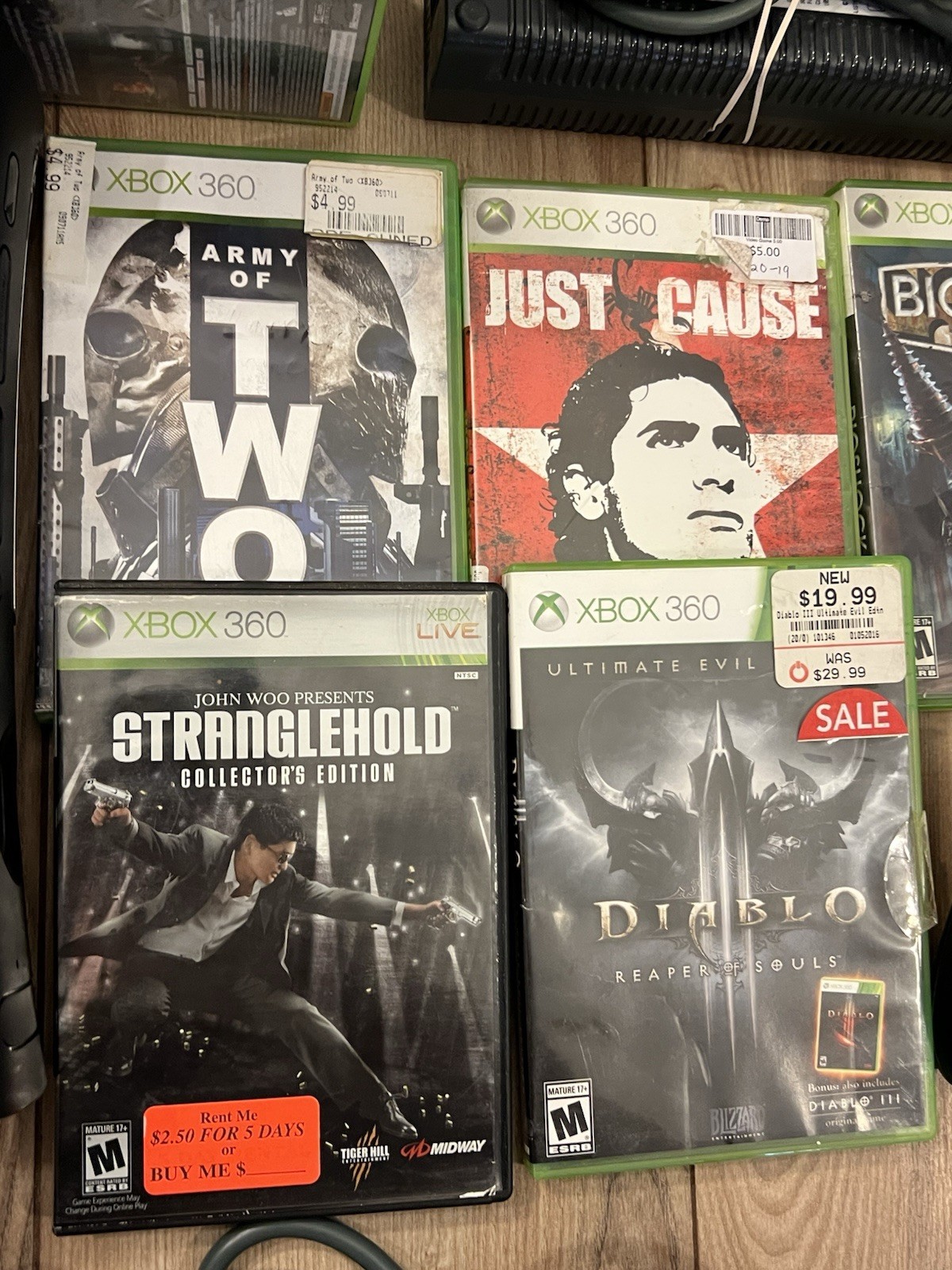 Xbox 360 Elite Black Console Bundle 120GB HDD 15 Games Controller Tested Works