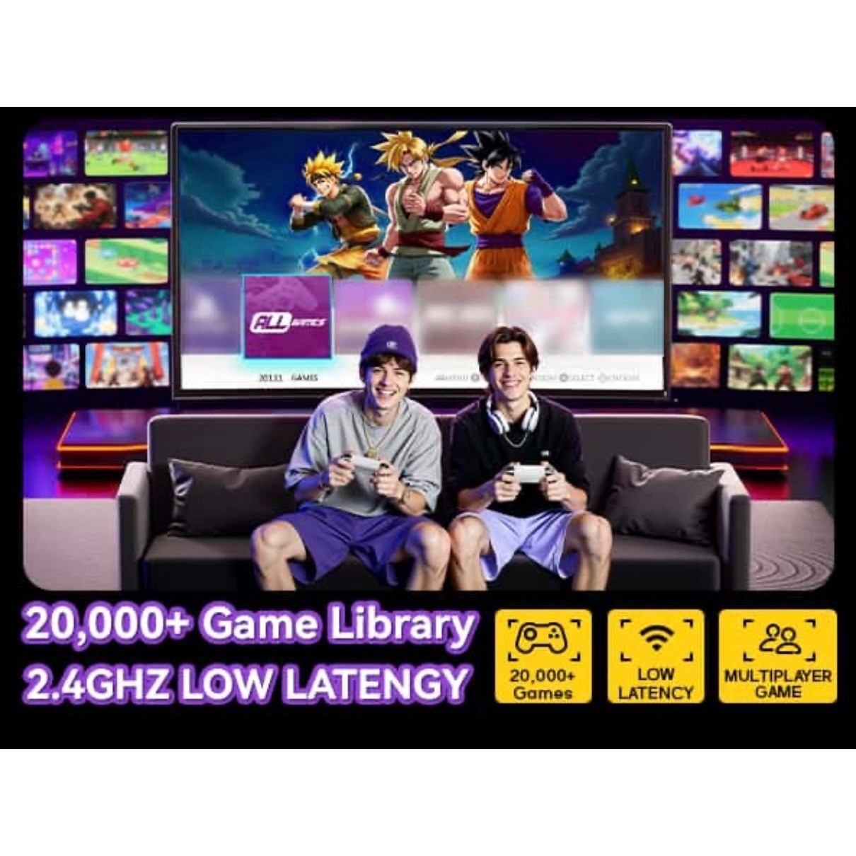 M15 Retro Game Console 4K HD Game Stick 2.4G Wireless Controllers 23 Simulators