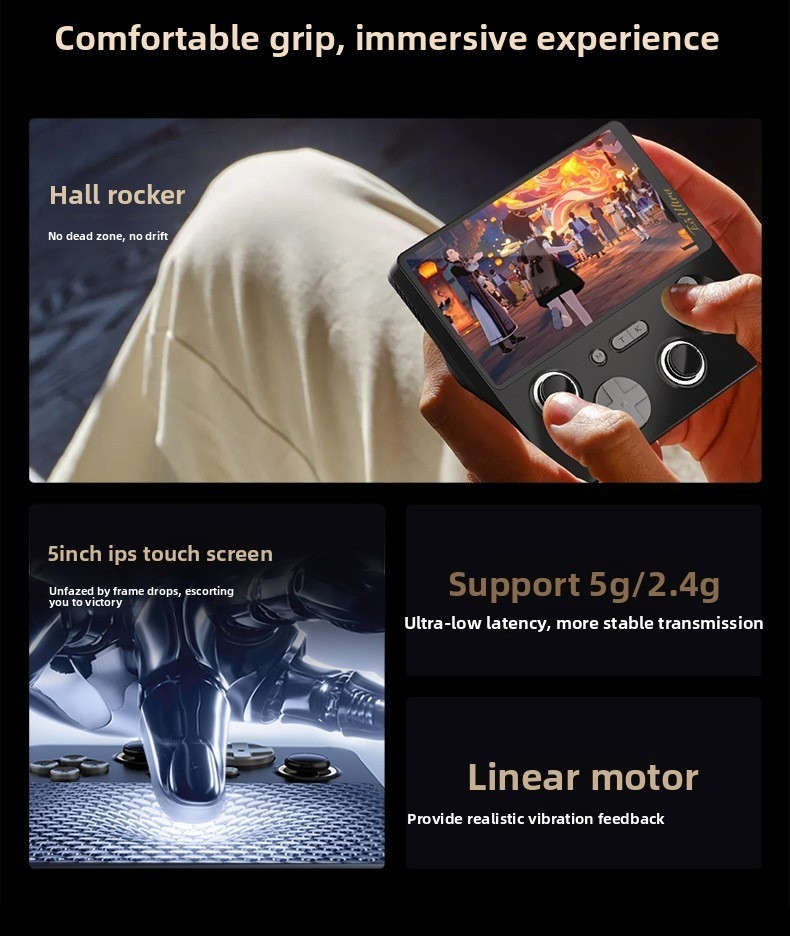 E5Ultra Retro Handheld Game Console,Dual-system 6+128 GB RAM cloud gaming