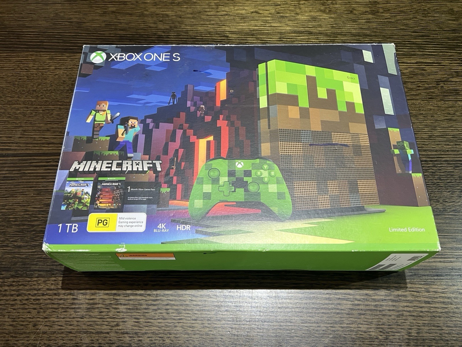 Microsoft Xbox One S 1TB Minecraft Limited Edition Console – Excellent Condition