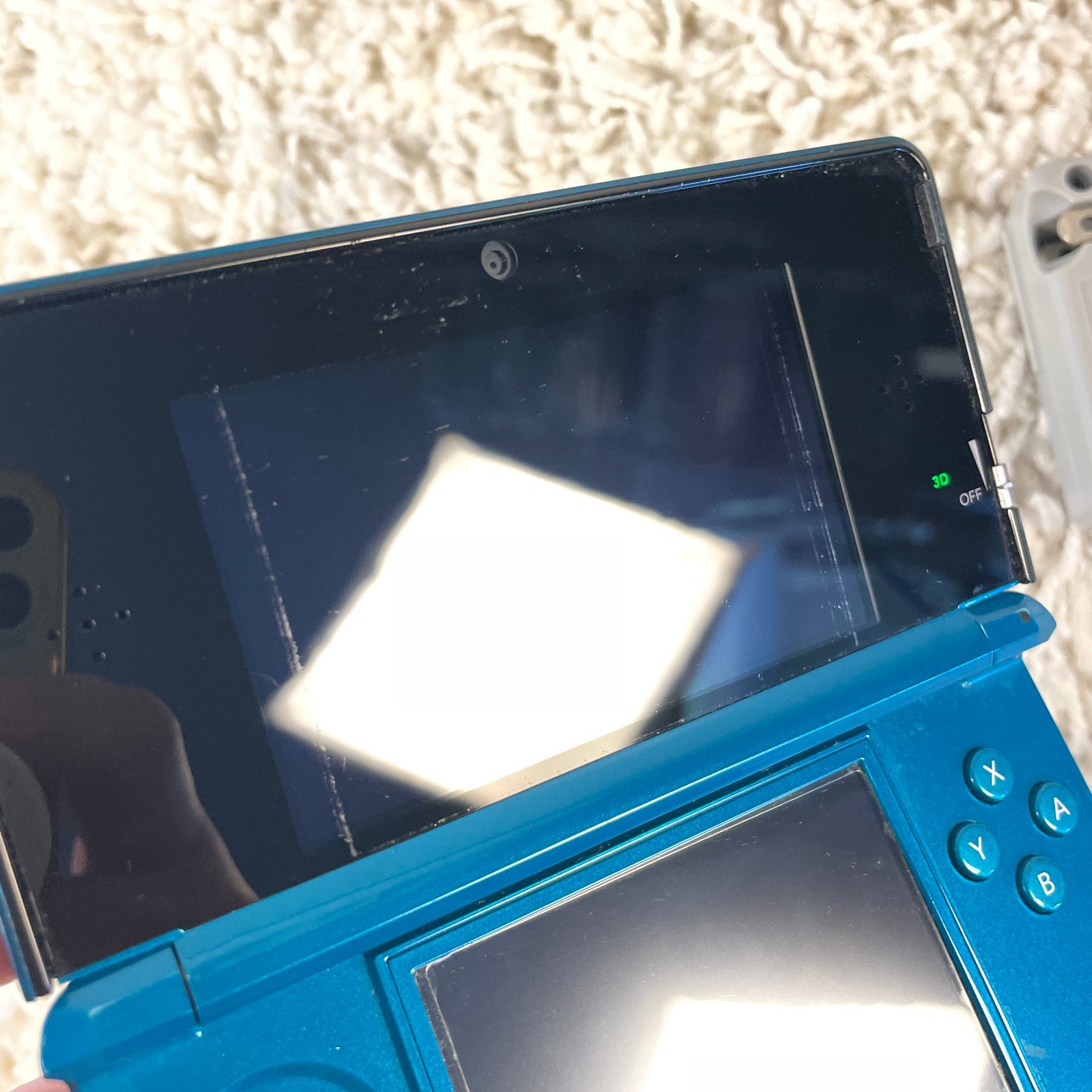 Nintendo 3DS Aqua Blue Handheld Handheld Console System CTR-001 Tested
