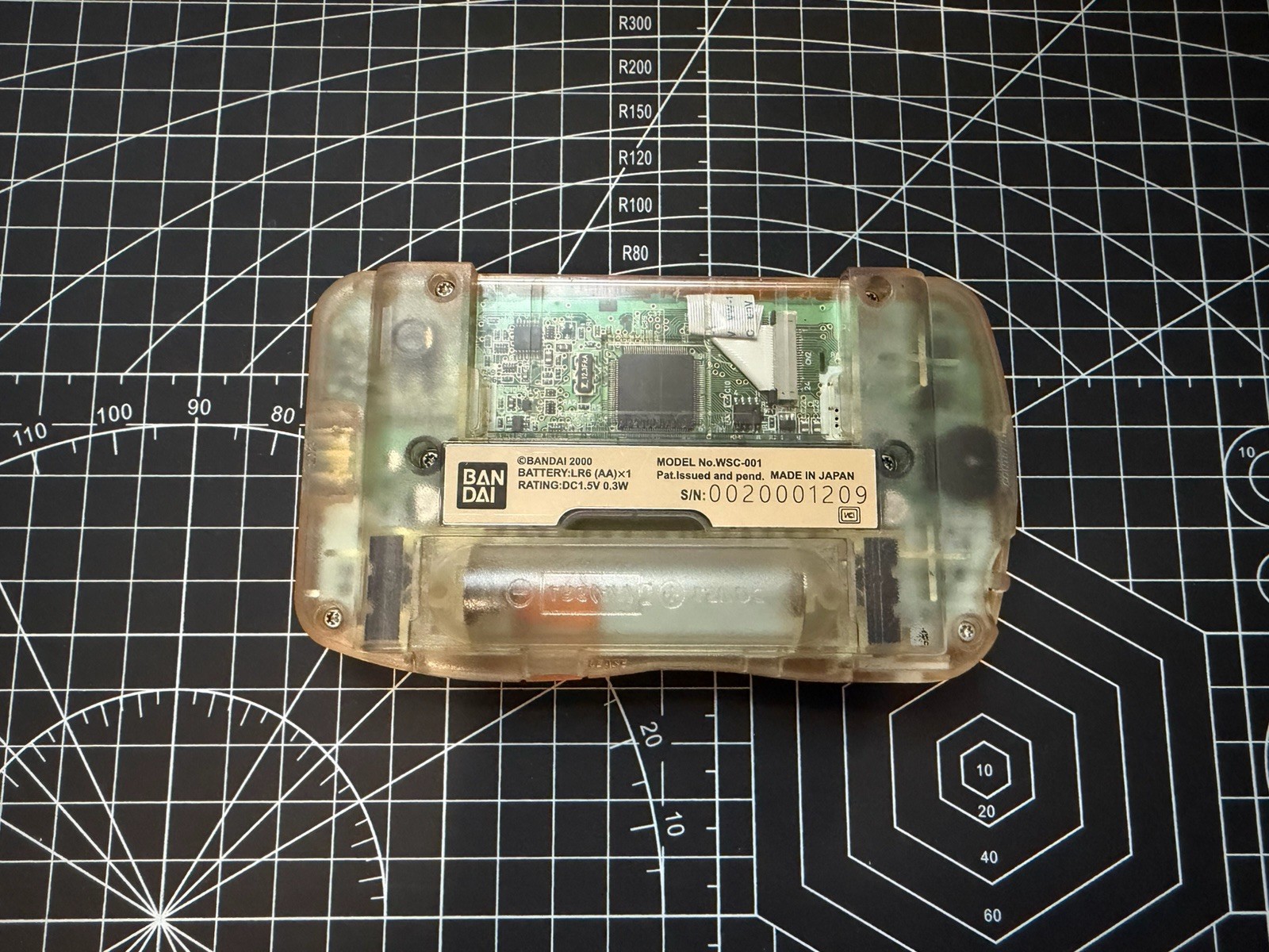 Bandai WonderSwan Color WSC W/ IPS YGG Yagaogo & OEM Shell & Glass Lens & 1 Game