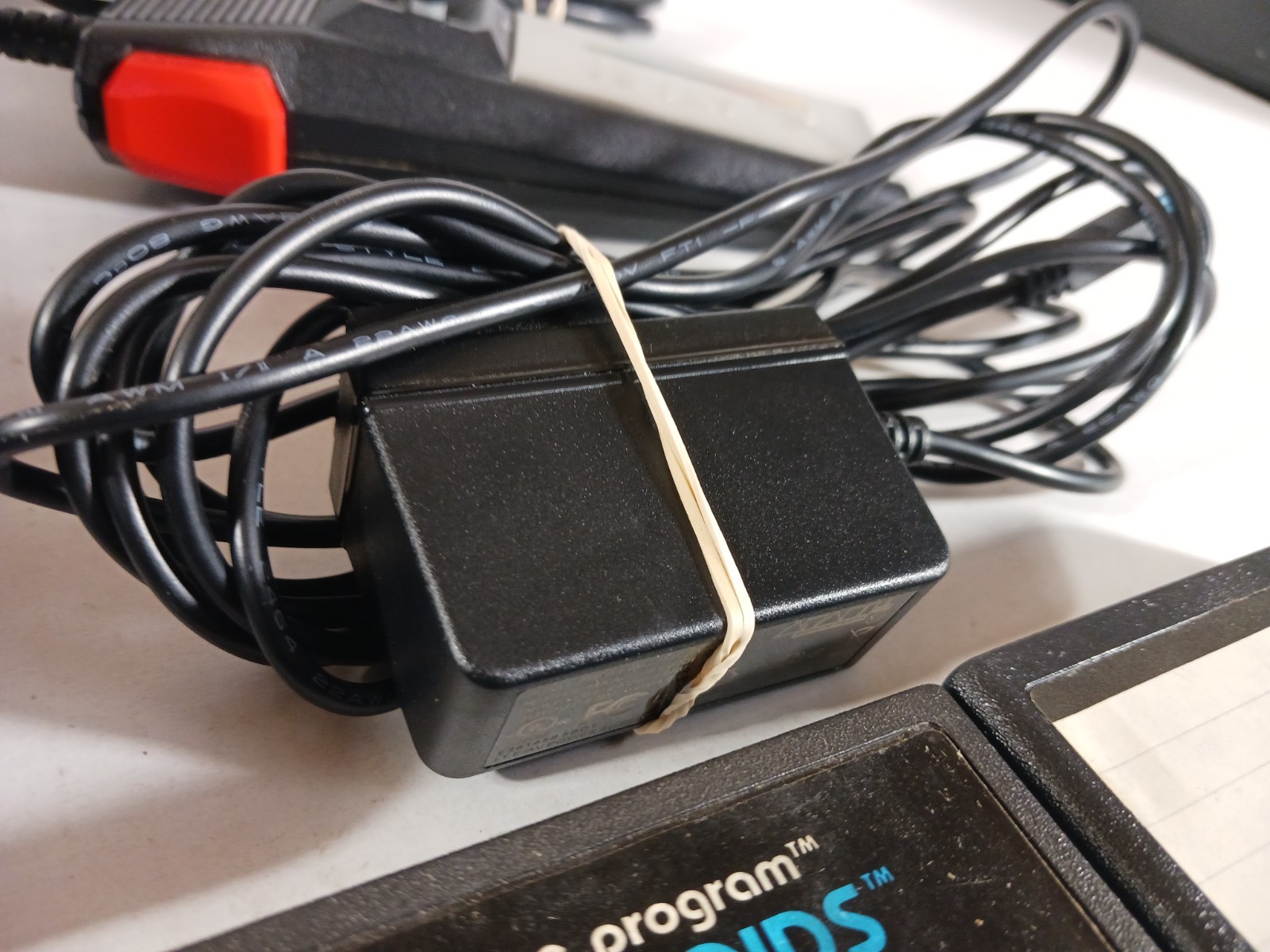 Atari 7800 Console Bundle New Power Cord Cable Adapter Tested 6 Games Lot
