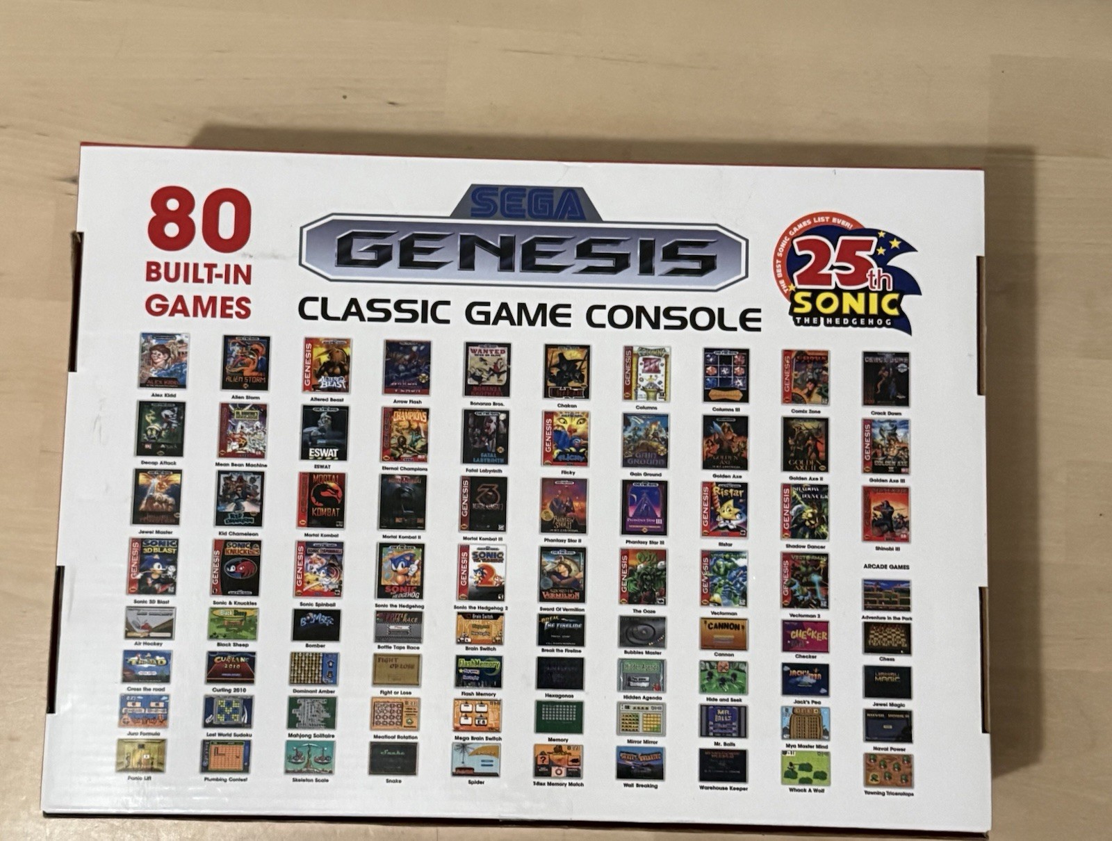 SEGA Genesis Classic Game Console 80 Built-In Games 2 Wireless Controllers