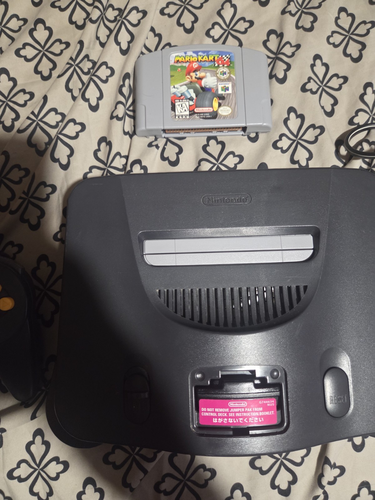 Nintendo 64 N64 Console 1 Controllers 1 Game W/ Jumper Pack Working