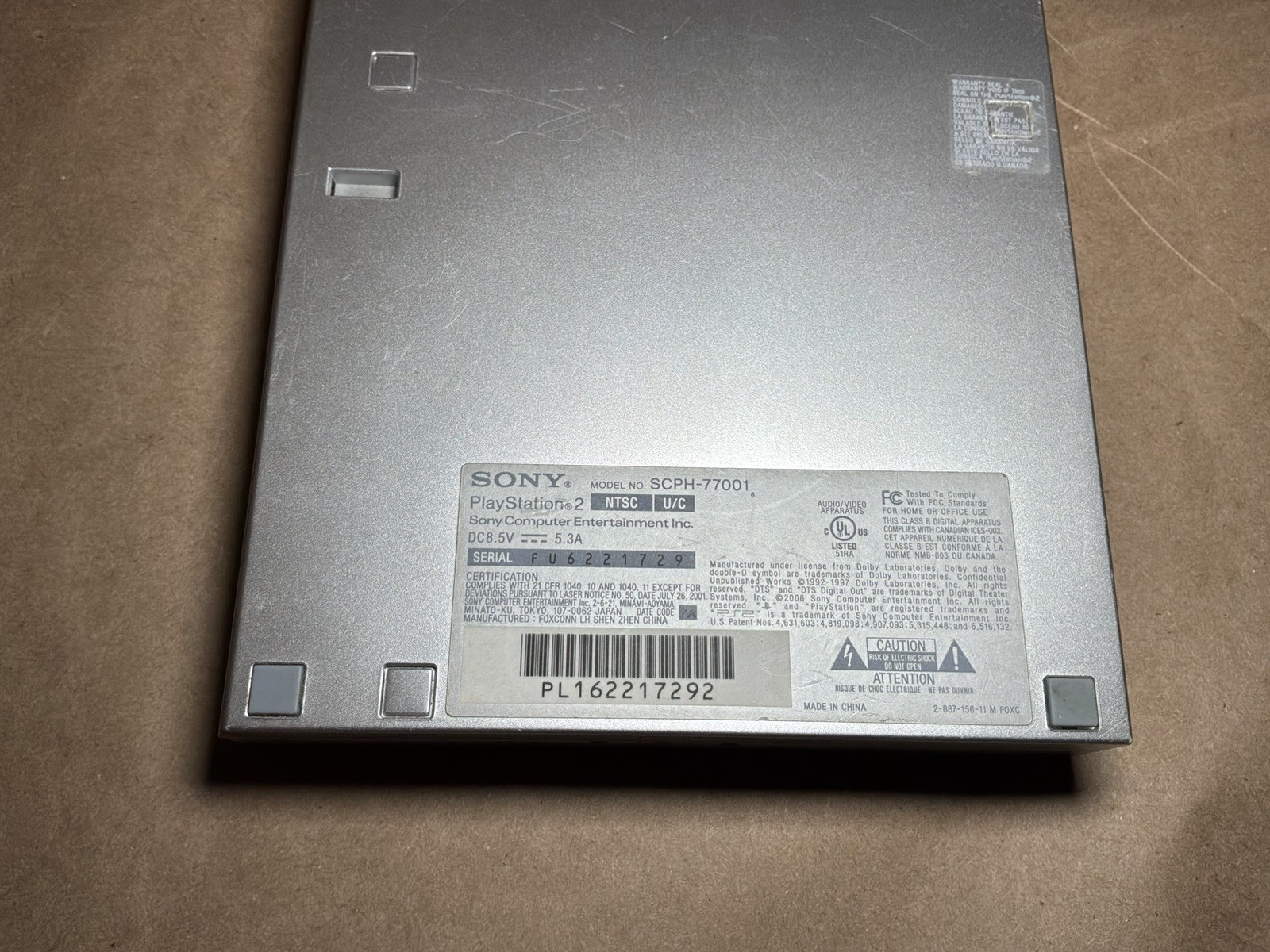 Sony PS2 PlayStation 2 Slim Silver Console Only SCPH-77001 | Tested