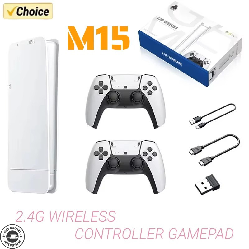 M15 20000+4K hdmi TV Video Game Stick Retro Gaming Console 2 Wireless Controller