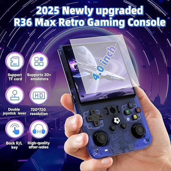 R36S Retro Handheld Video RGame Console 64GB 20000+ Games 3.5 Inch IPS Screen US