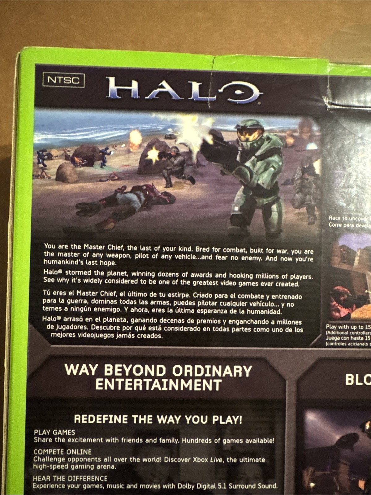 Special Edition Halo Edition Green OG Xbox Console BOX ONLY MINT (No Console)