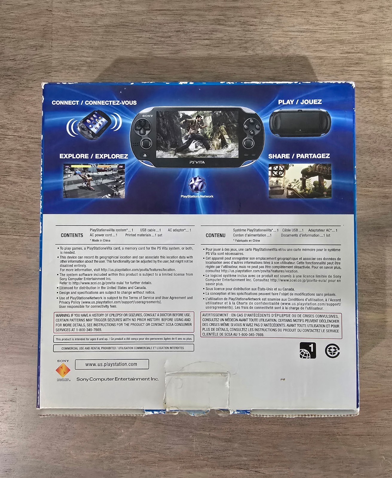 Sony PS Vita OLED PCH-1001 Bundle Tested Works w/ Charger Games Case