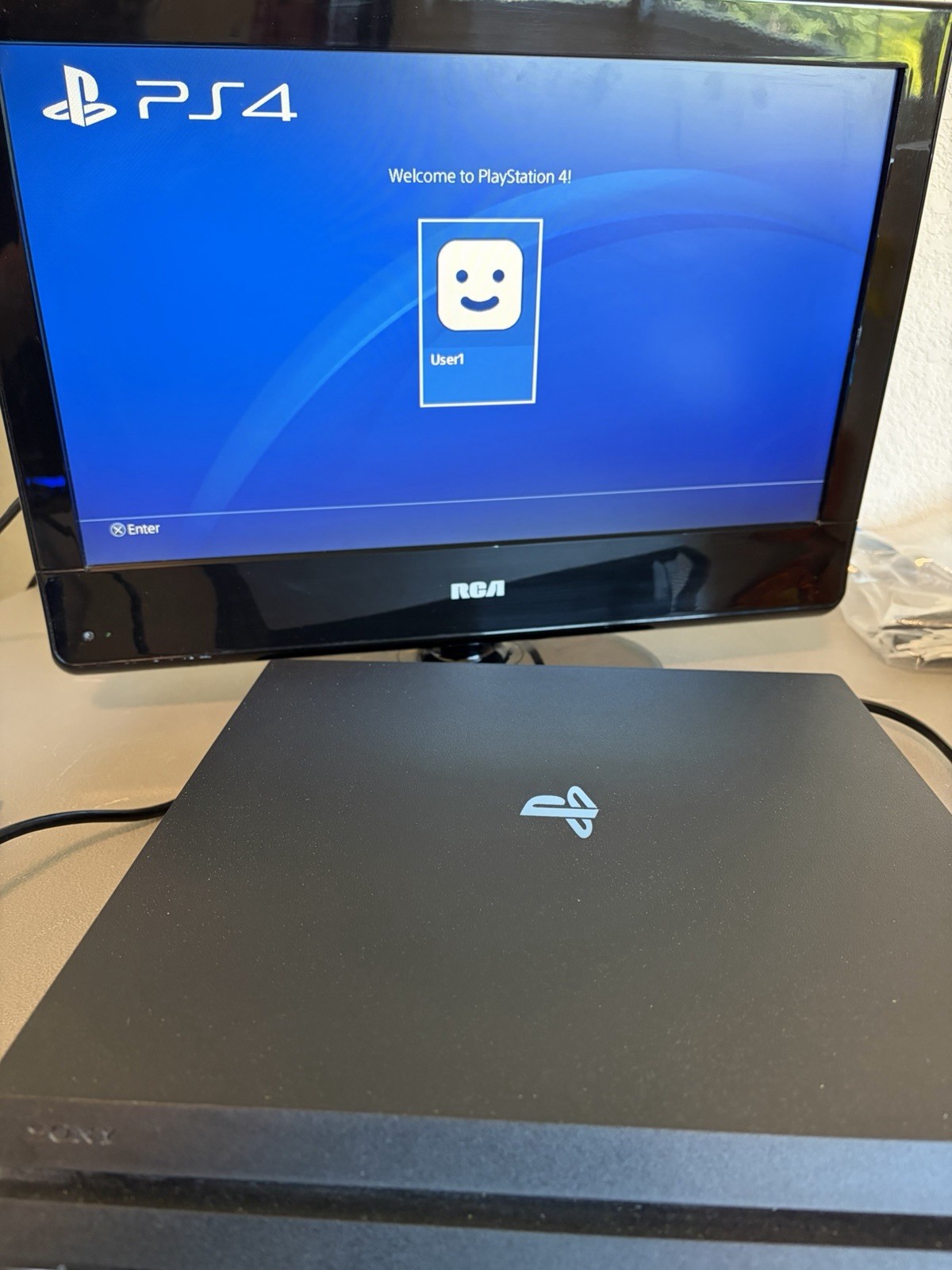 Sony PlayStation 4 Pro 1TB PS4 Pro CUH-7015B, Tested & Working, With Controller