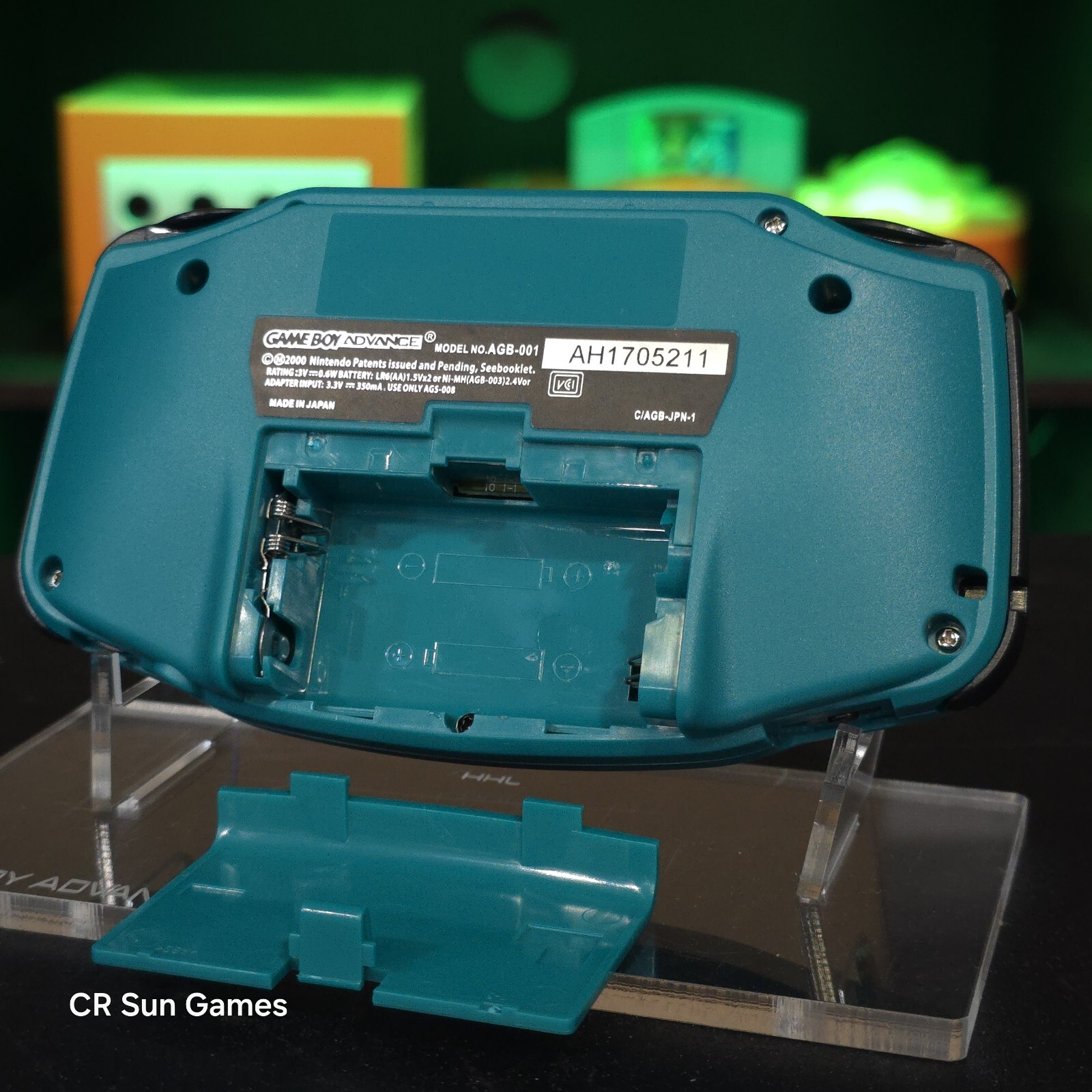 Teal Game Boy Advance GBA Console with iPS V5 Backlight Backlit LCD MOD Console