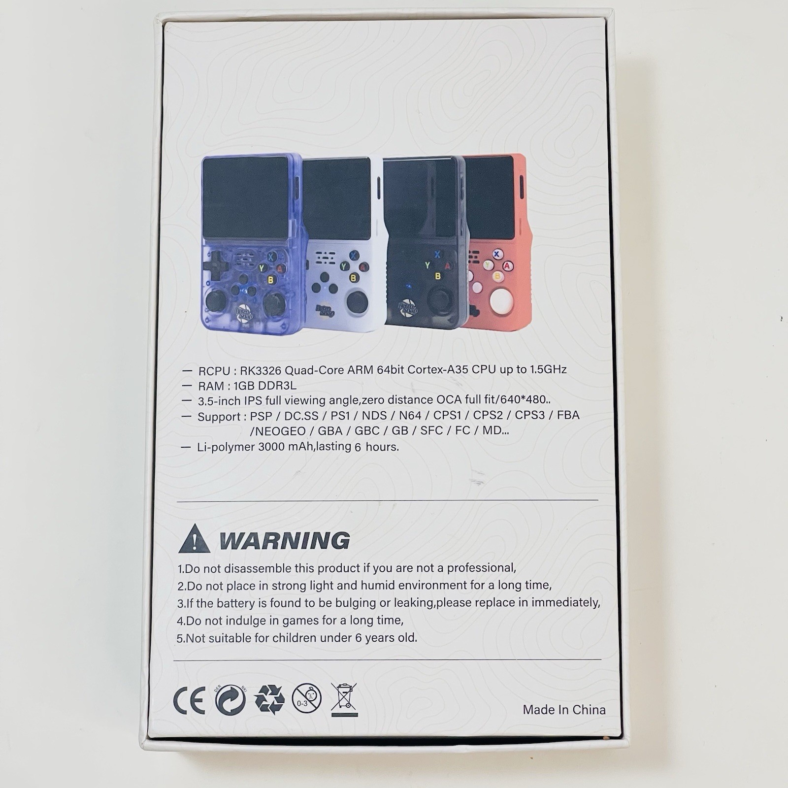 R36S Retro Snap Handheld Console Linux 3.5″ IPS 64G 20k+ Games Portable Pink