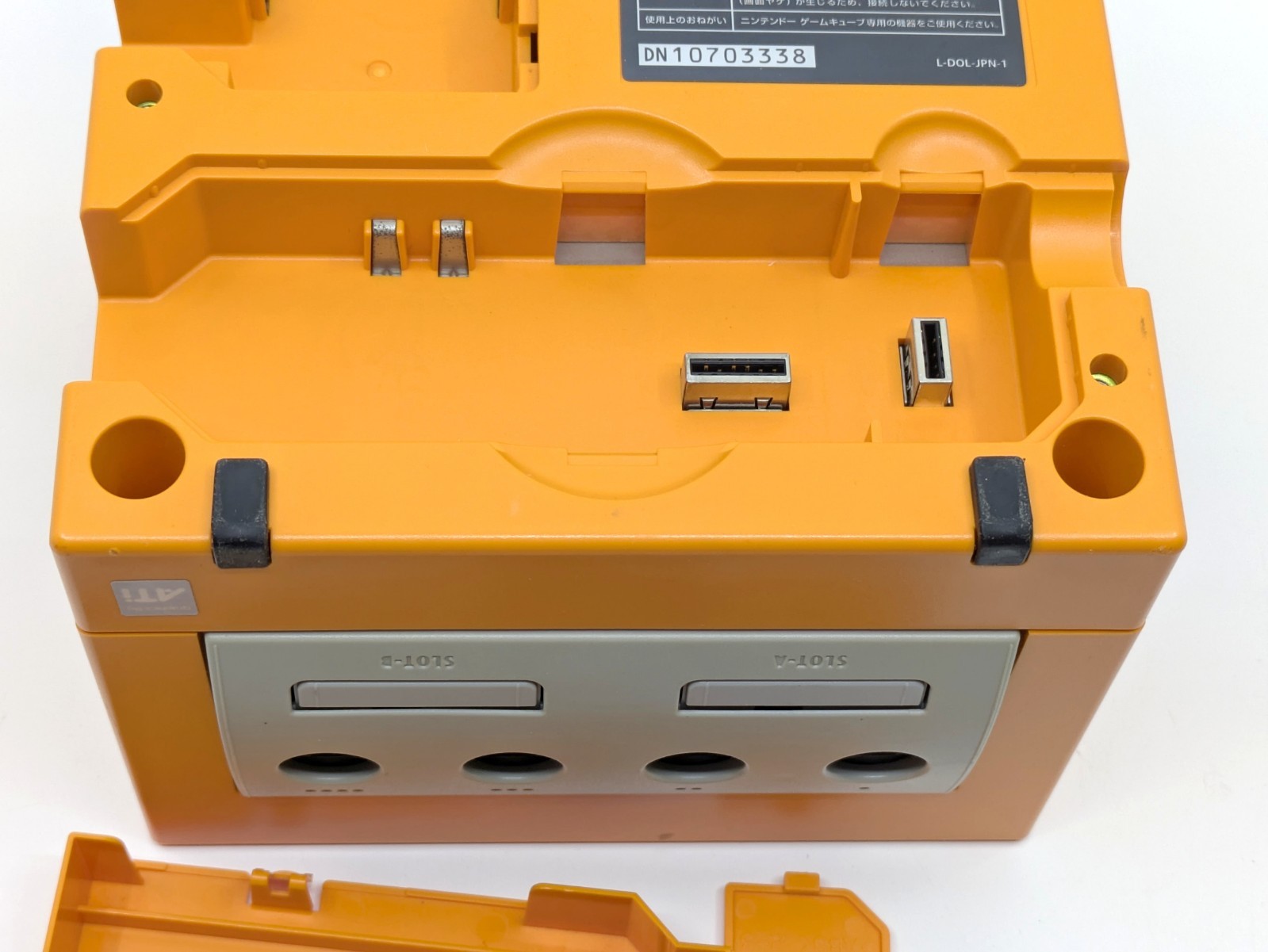 Nintendo GameCube Orange DOL-001 Console Complete Set Tested NTSC-U/C
