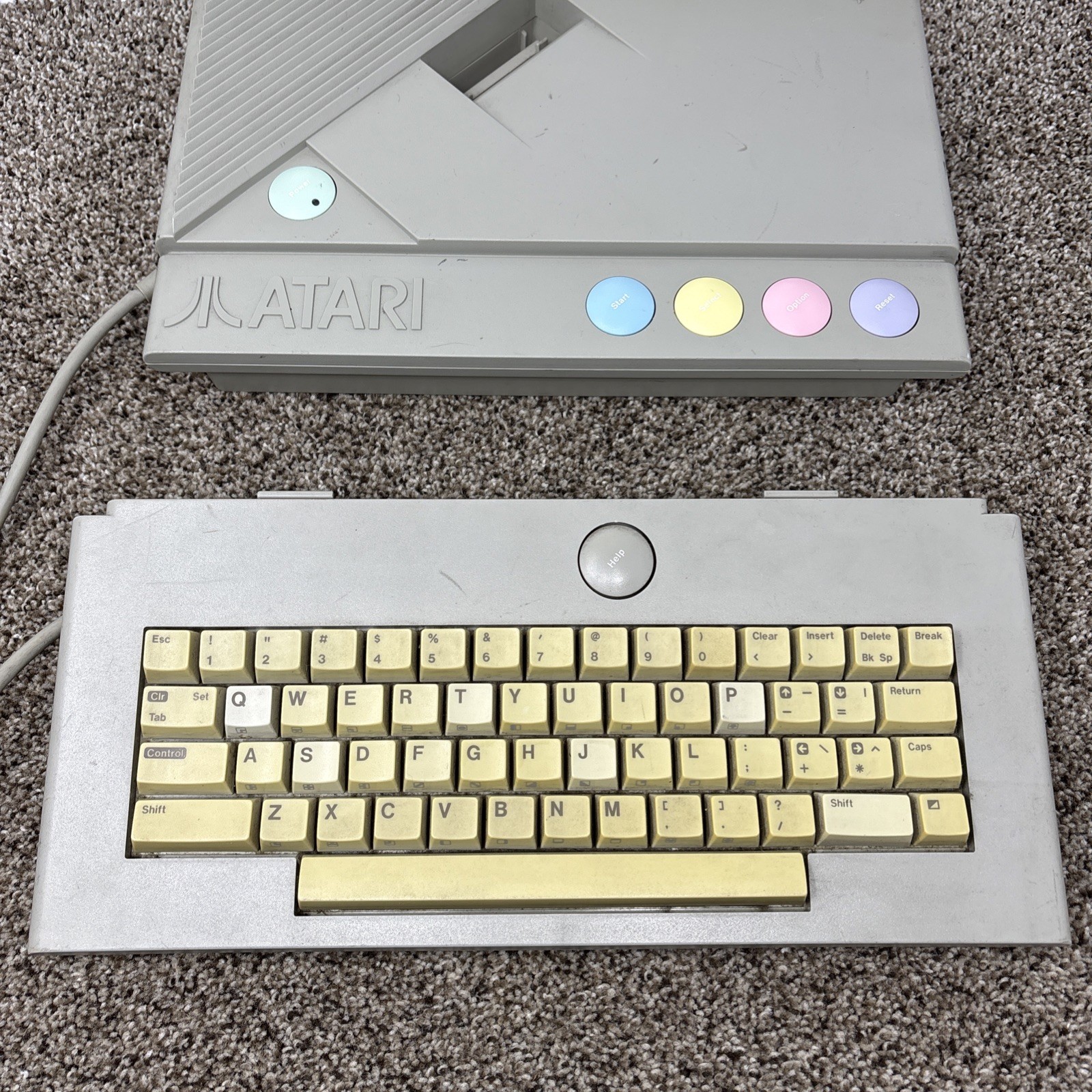 Atari XE Game Console Keyboard Game System Console Bundle Tested XEGS