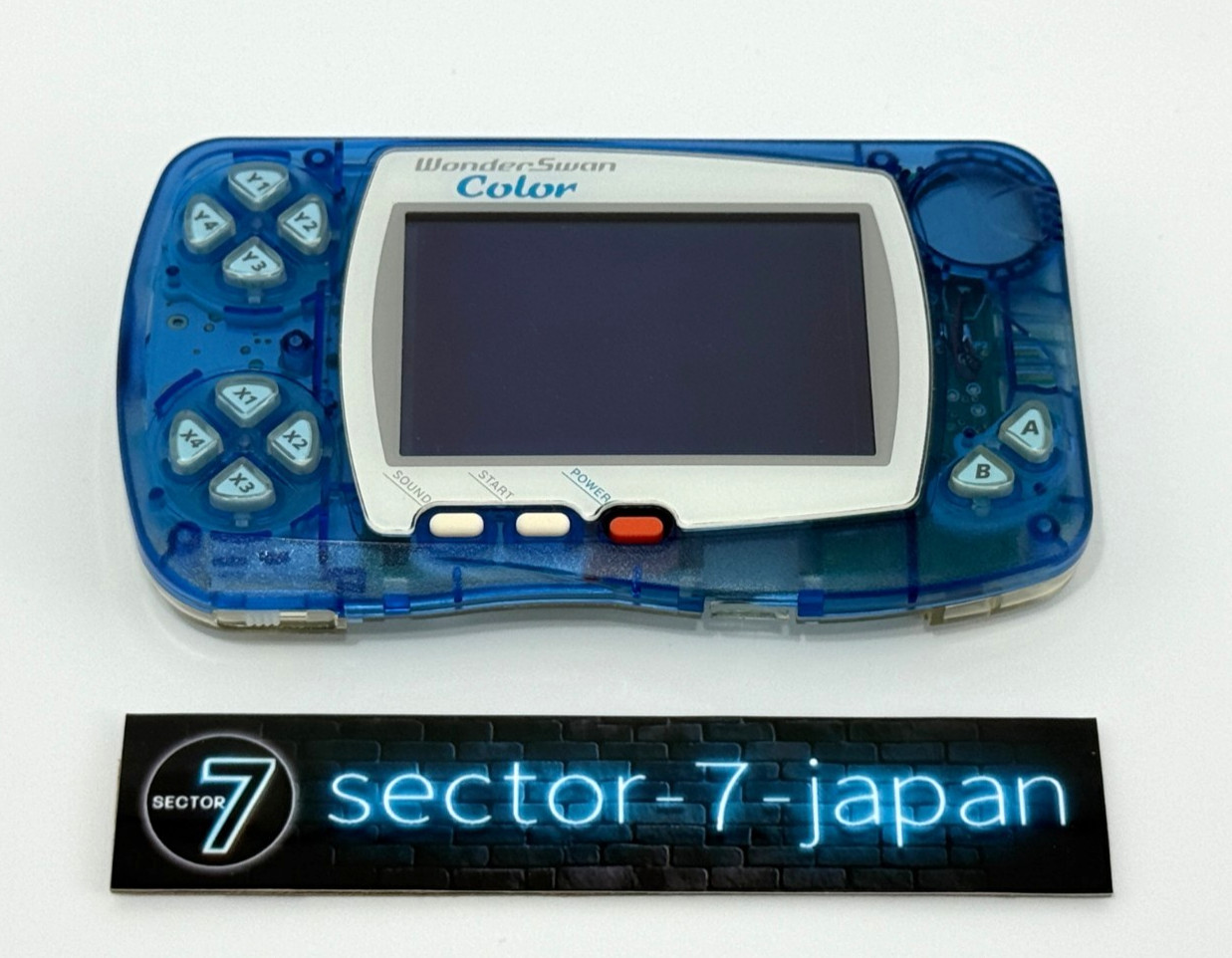 Bandai WonderSwan Color Clear Blue WSC-001 Tested Working Good Condition From JP