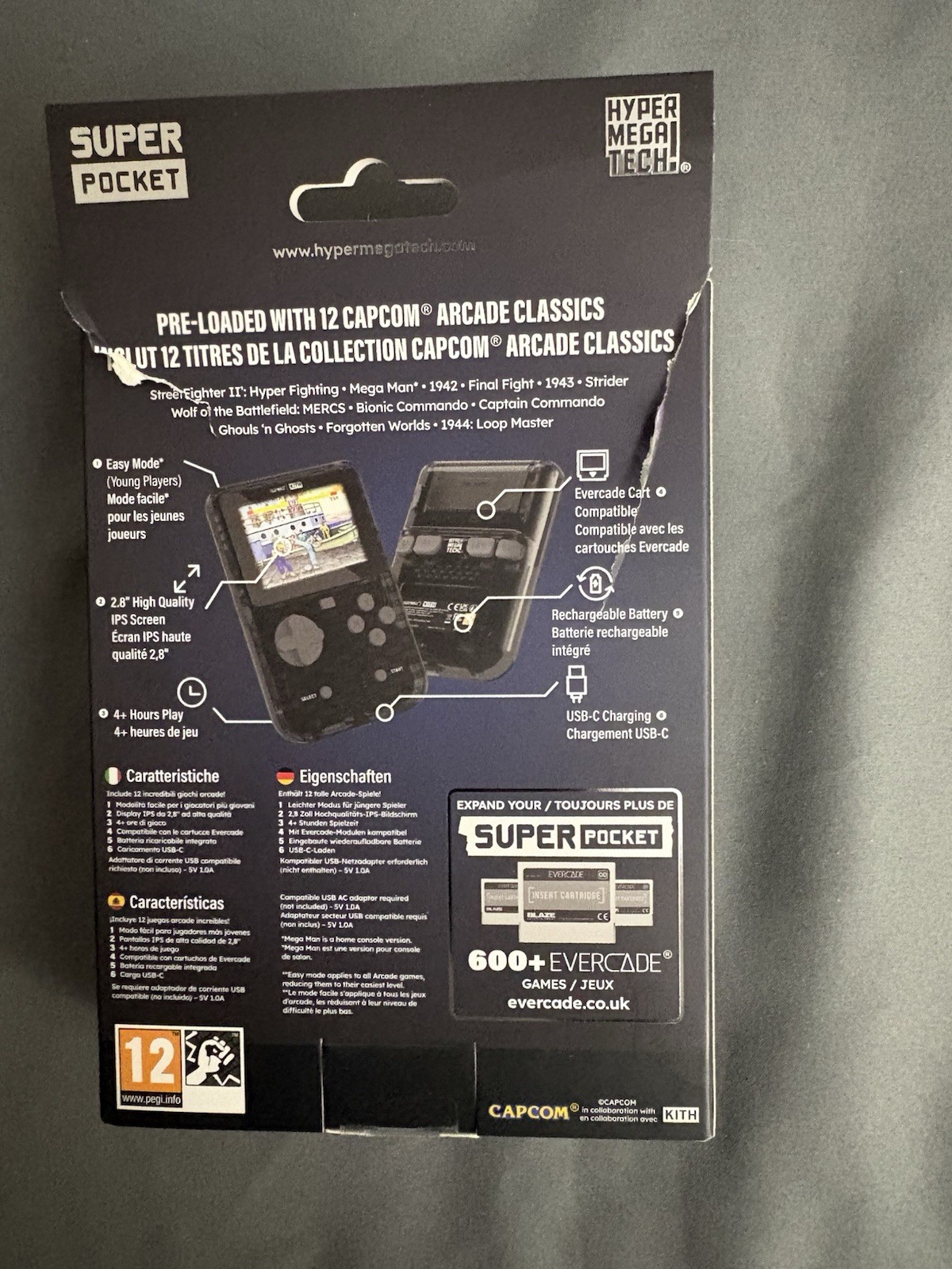 CAPCOM x KITH FOR HYPER MEGA TECH SUPER POCKET HANDHELD CLEAR CONSOLE