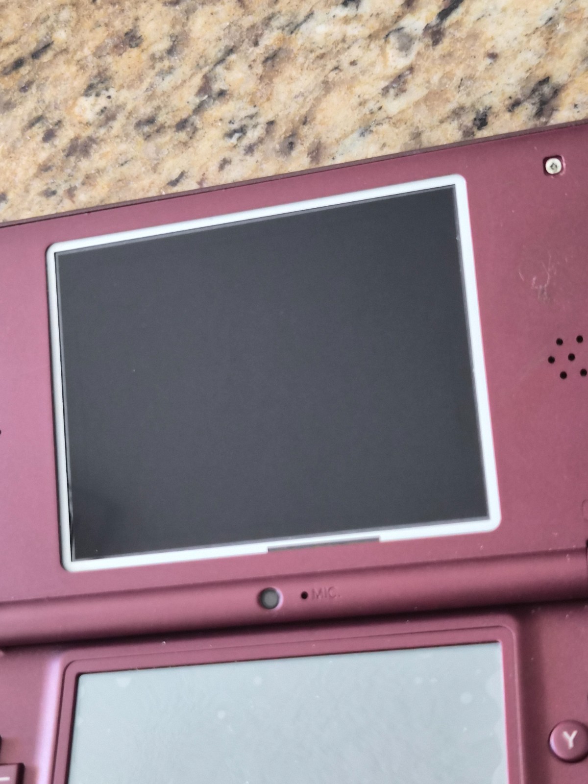 Nintendo DSi LL Burgundy Handheld Console + AC Adapter & Case *READ