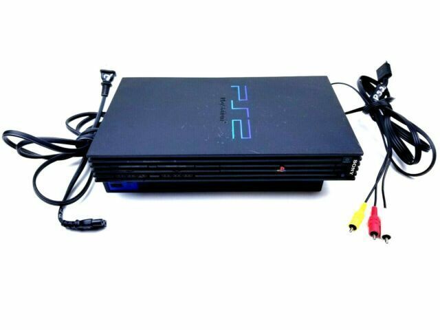 Sony PlayStation 2 Home Console – Midnight Black with games extra controlers