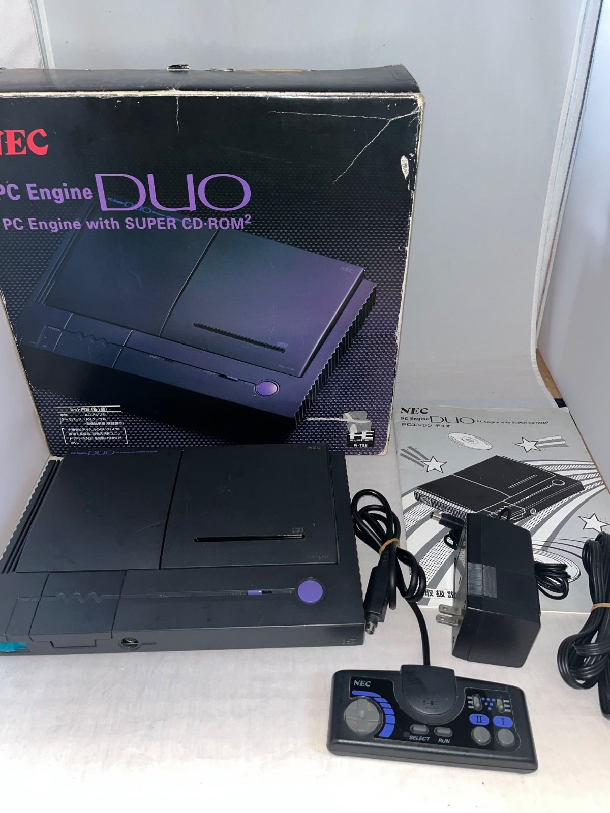 PC engine DUO console NEC Japan model game controller set s2251M