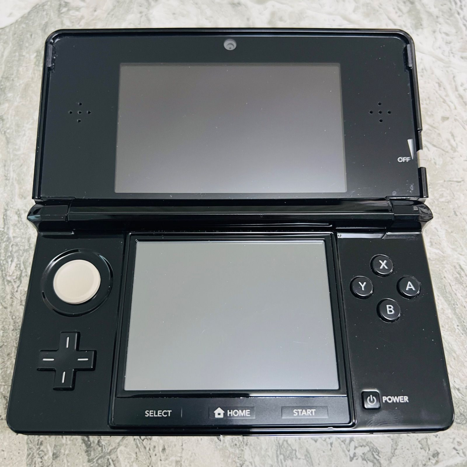 Nintendo 3DS Clear Black Console CTR-001 Tested Working Handheld JP