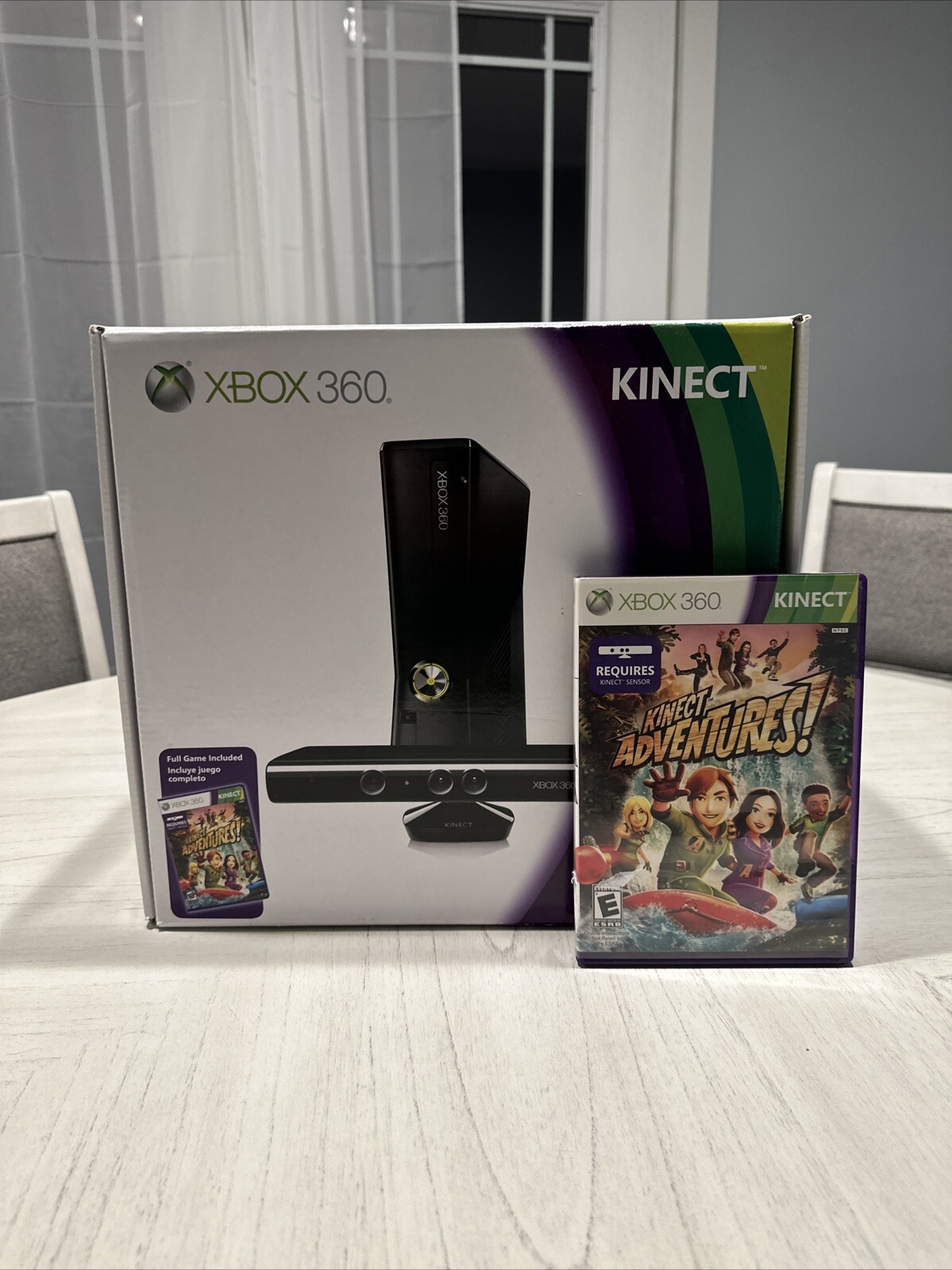 Microsoft Xbox 360 S Gaming Console and Kinect – Black (tested working)