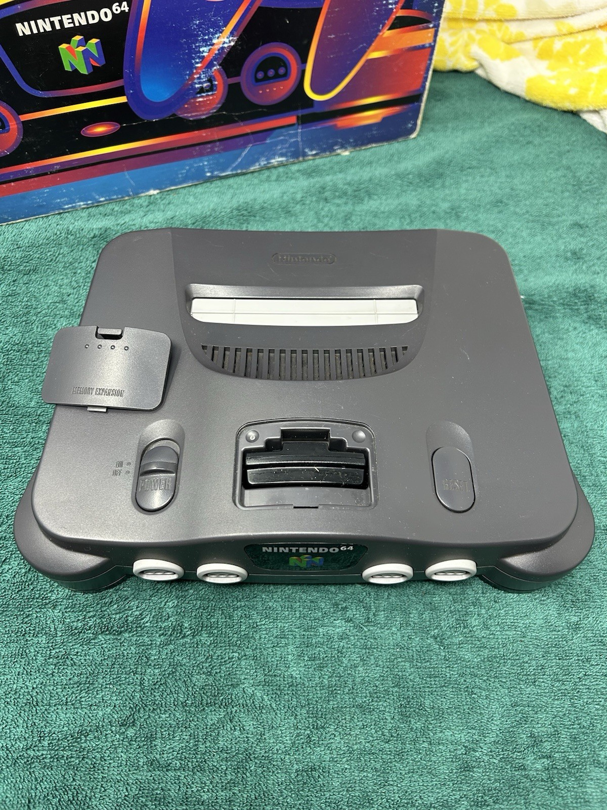 Nintendo 64 N64 Game Console System In Box NUS-002 Black Japan Model With Game!