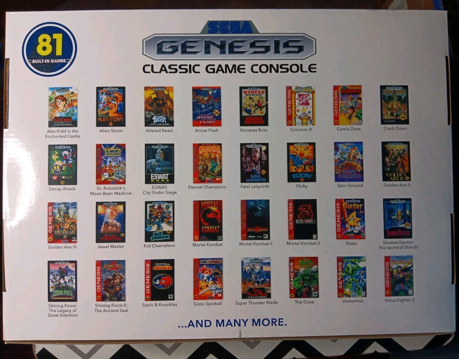 NEW SEALED SEGA Genesis Classic Black Game Console with 81 Preloaded Games Sonic
