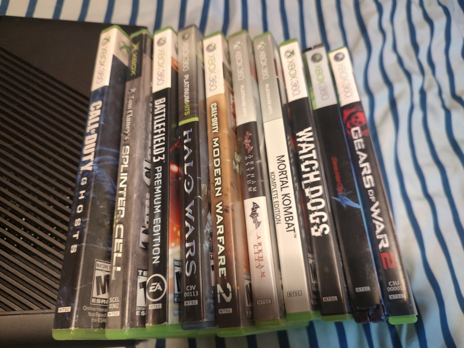 Microsoft Xbox 360 E Console Model 1538 LOT 9 Game Bundle TESTED COMPLETE